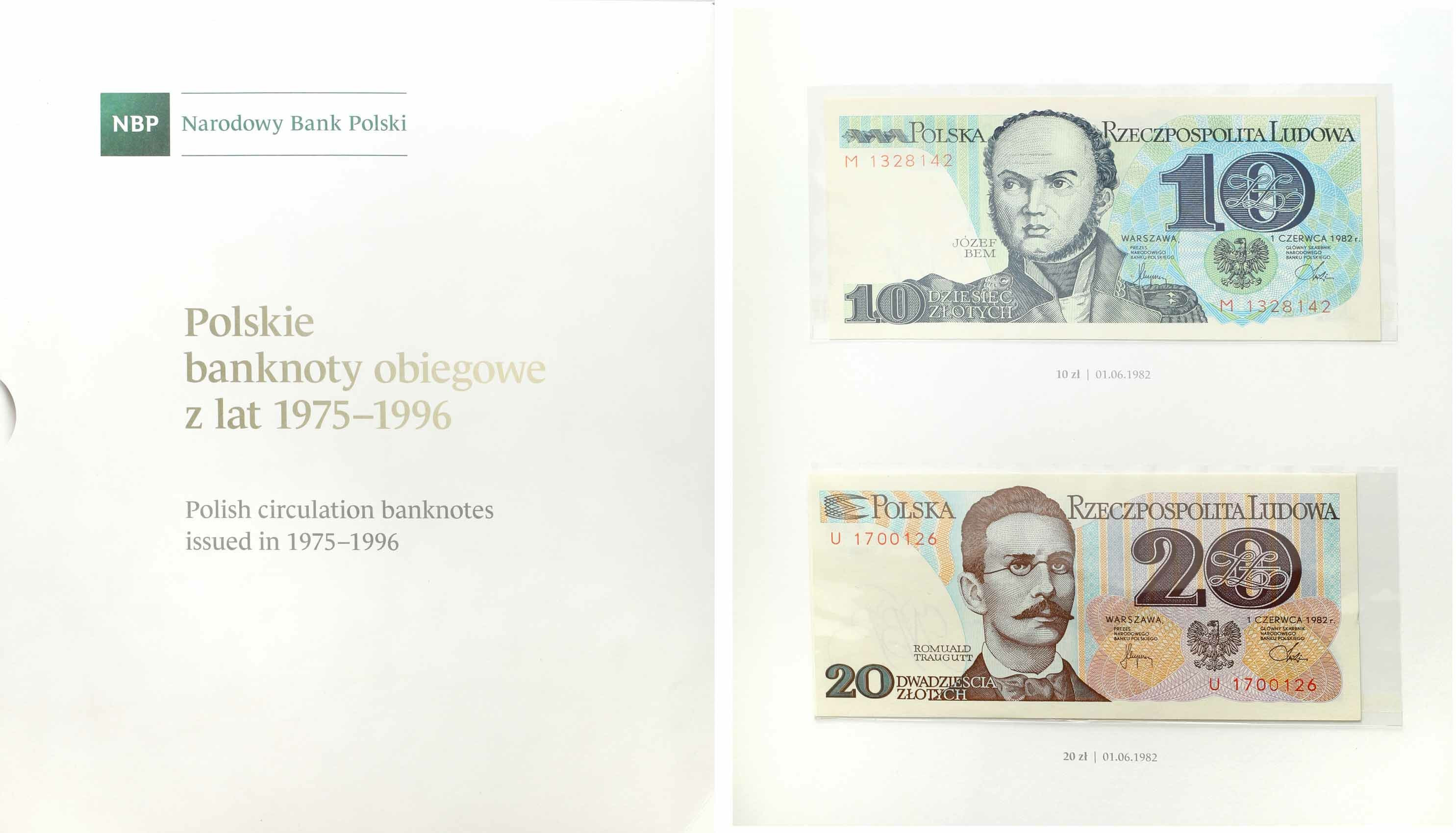 NBP. Polskie banknoty obiegowe 1975-1996 - KOMPLET