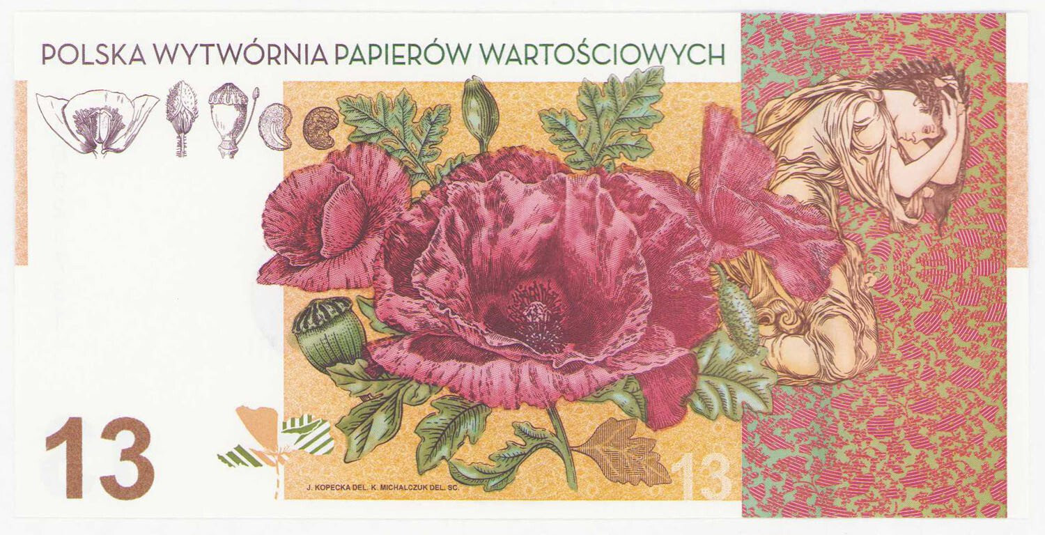 Banknot testowy PWPW - Demeter 13 - RZADKI