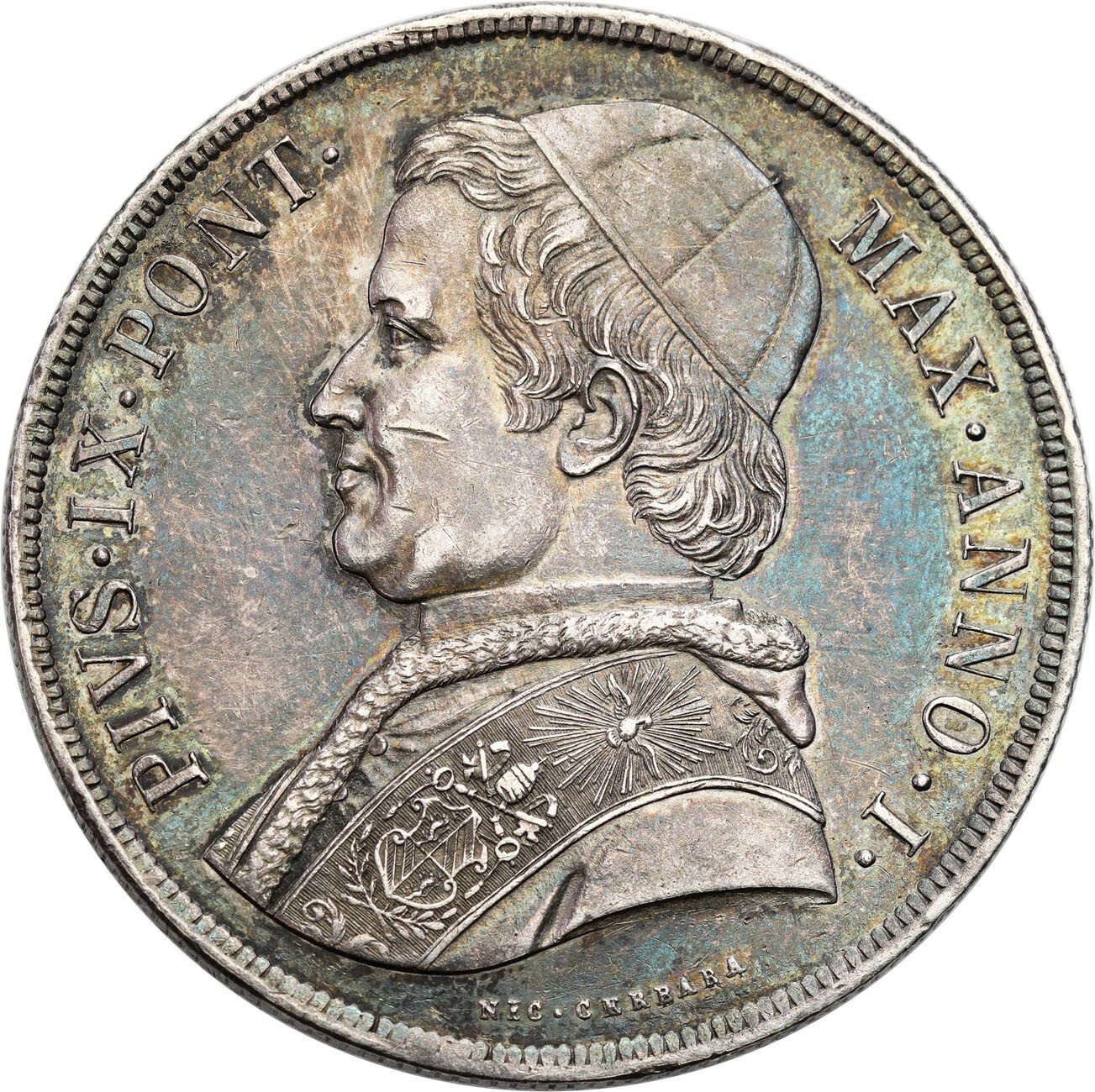 Włochy, Watykan. Pius IX (1846-1878). Scudo 1846 Anno I, Rzym