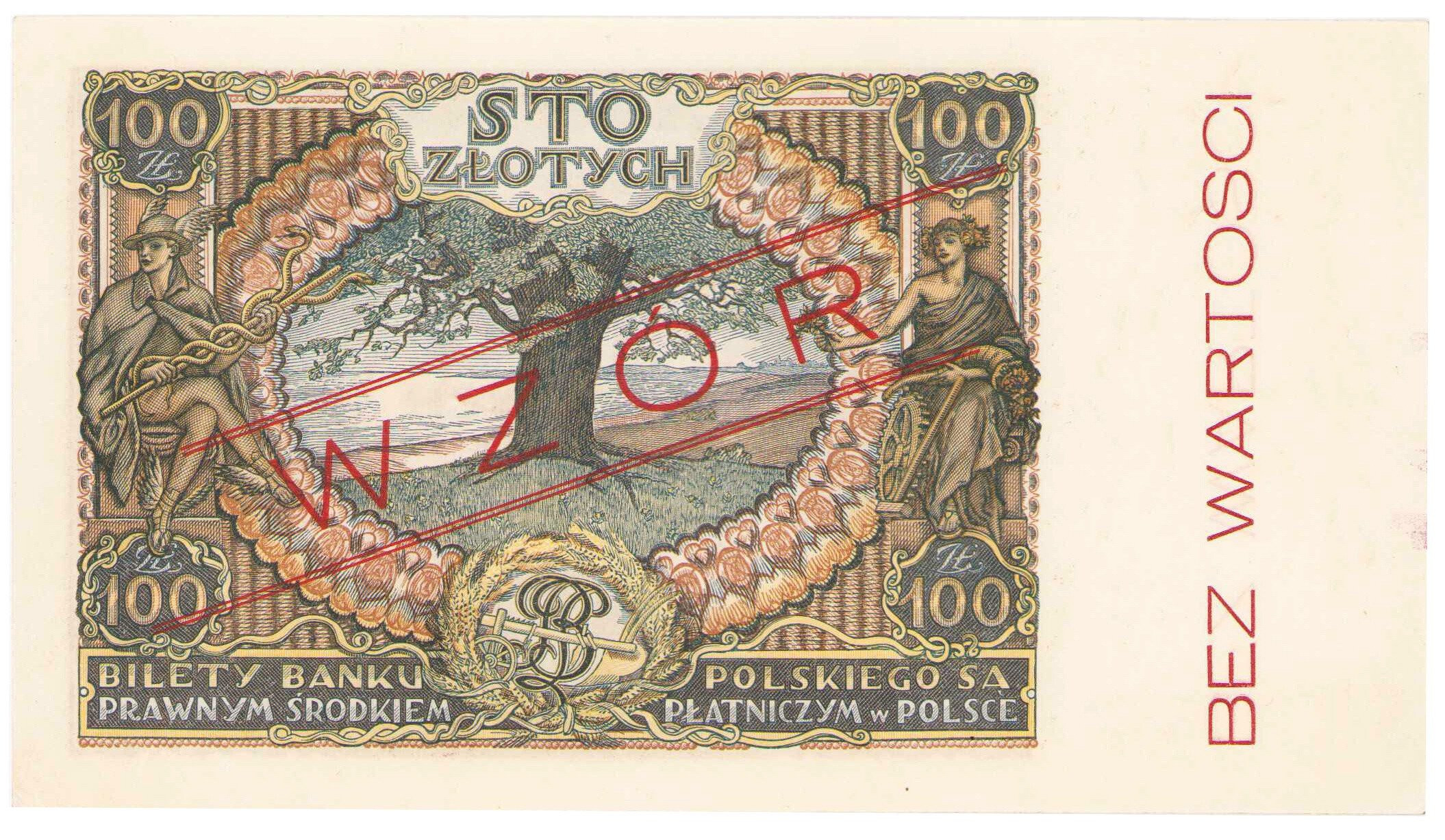 WZÓR 100 złotych 1932 seria AD