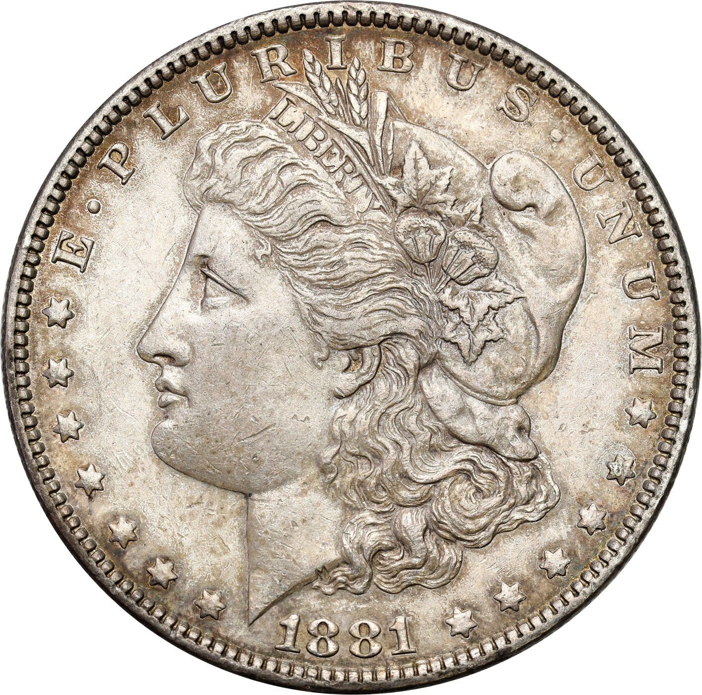 USA. Morgan Dolar 1881, Filadelfia