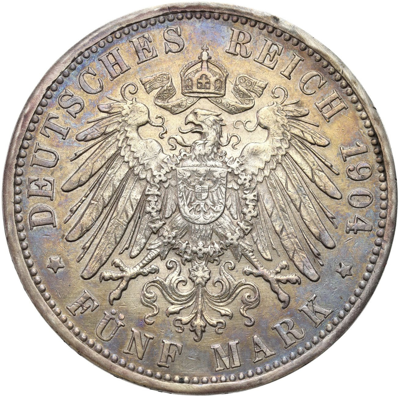 Niemcy, Badenia. Fryderyk I (1856–1907. 5 marek 1904 G, Karlsruhe