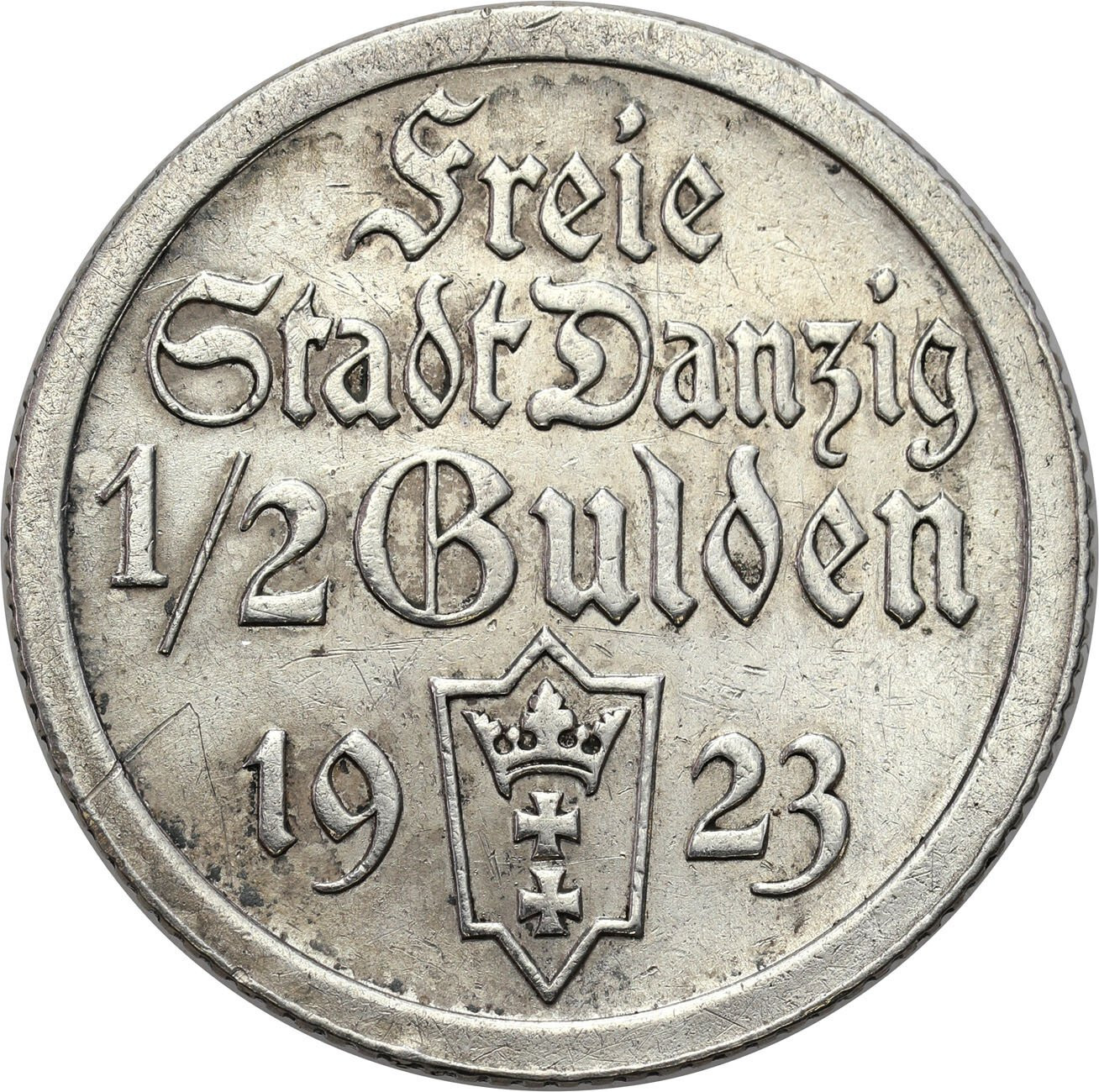 Wolne Miasto Gdańsk/Danzig. 1/2 Guldena 1923, Utrecht - Koga