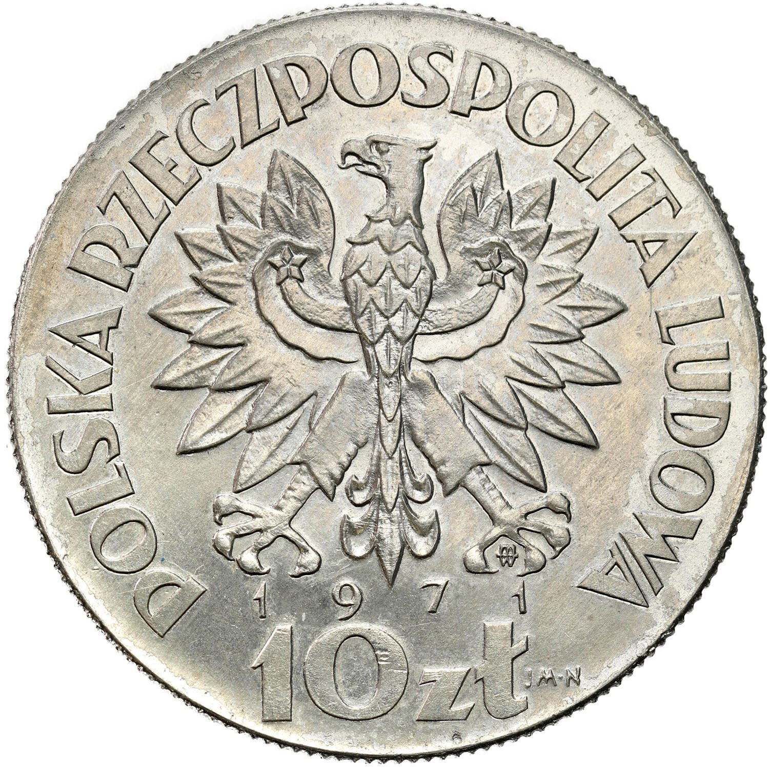 PRL. PRÓBA Nikiel 10 złotych 1971 - FAO fiat panis
