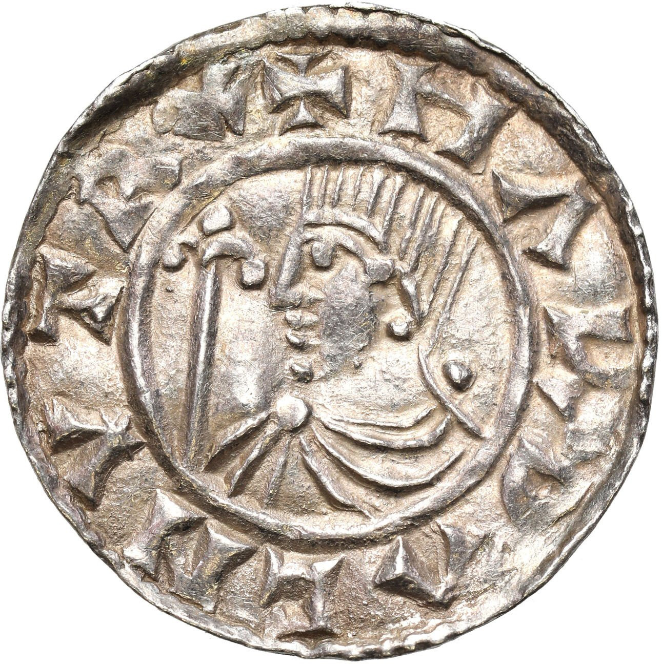 Anglia, Aethelred II (978–1016). Denar typu Crux