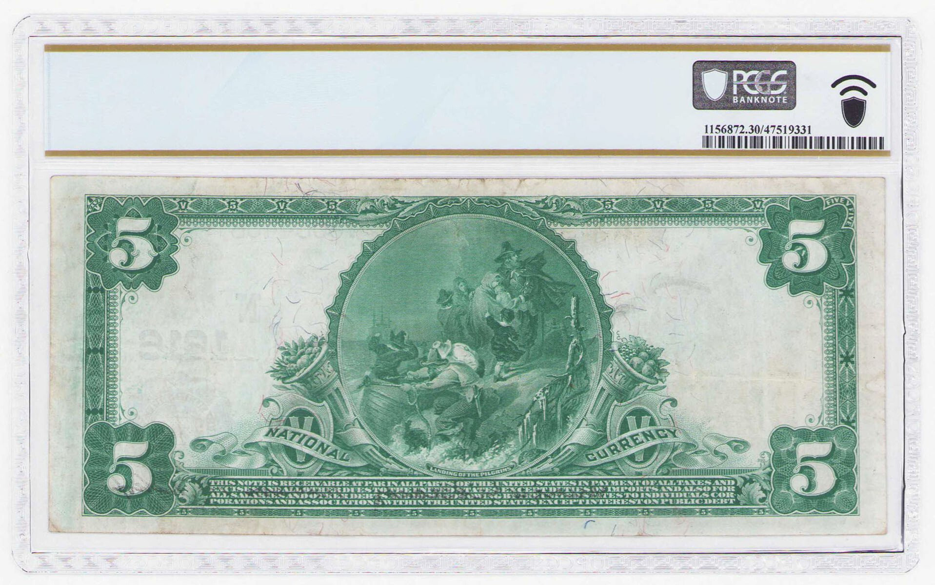 USA, Blue Seal, Middletown, Connecticut 5 dolarów 1902 – Lyons & Roberts - PCGS 30