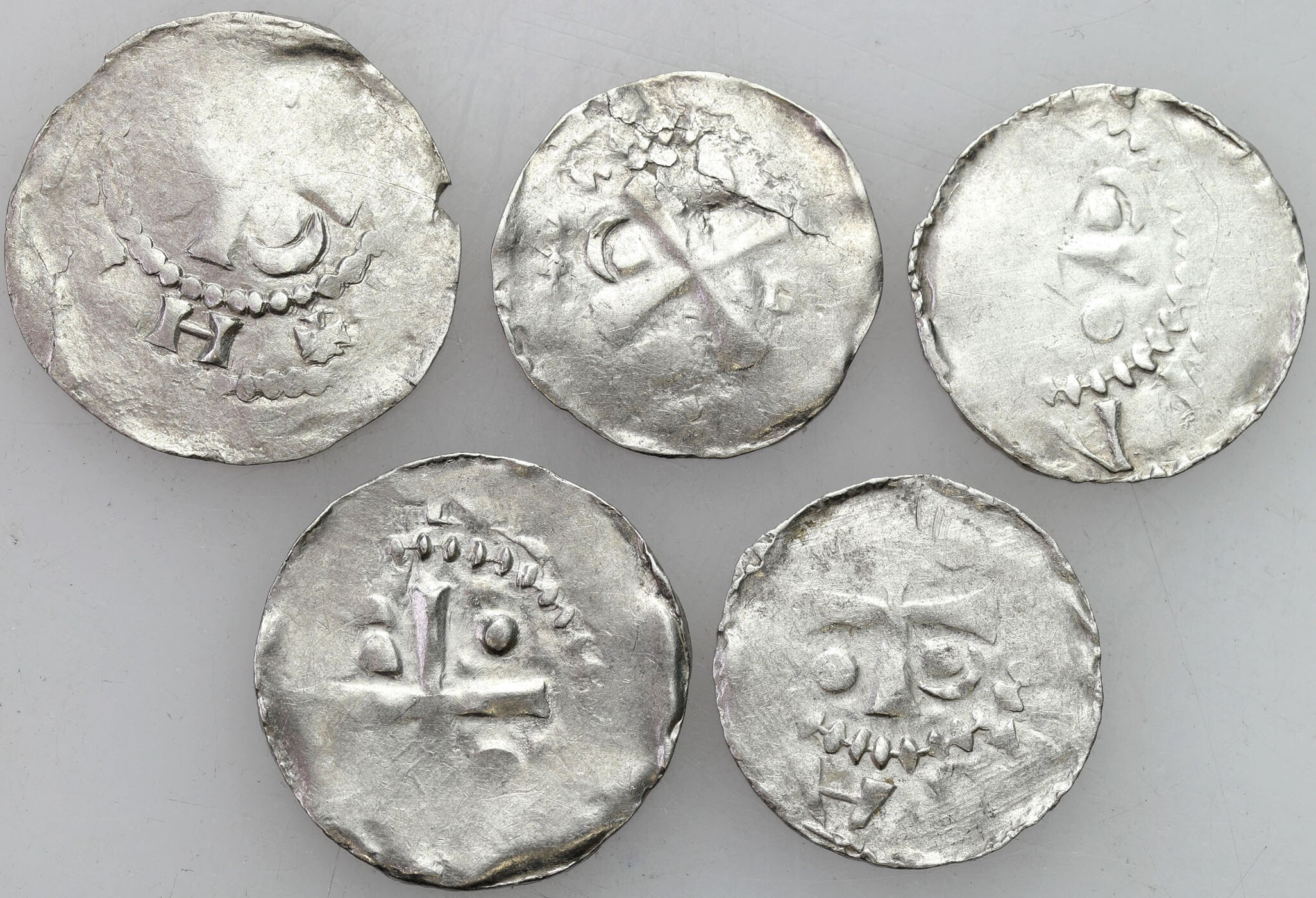 Niemcy, Frankonia - Wormacja. Denar X/XI wiek, zestaw 5 monet