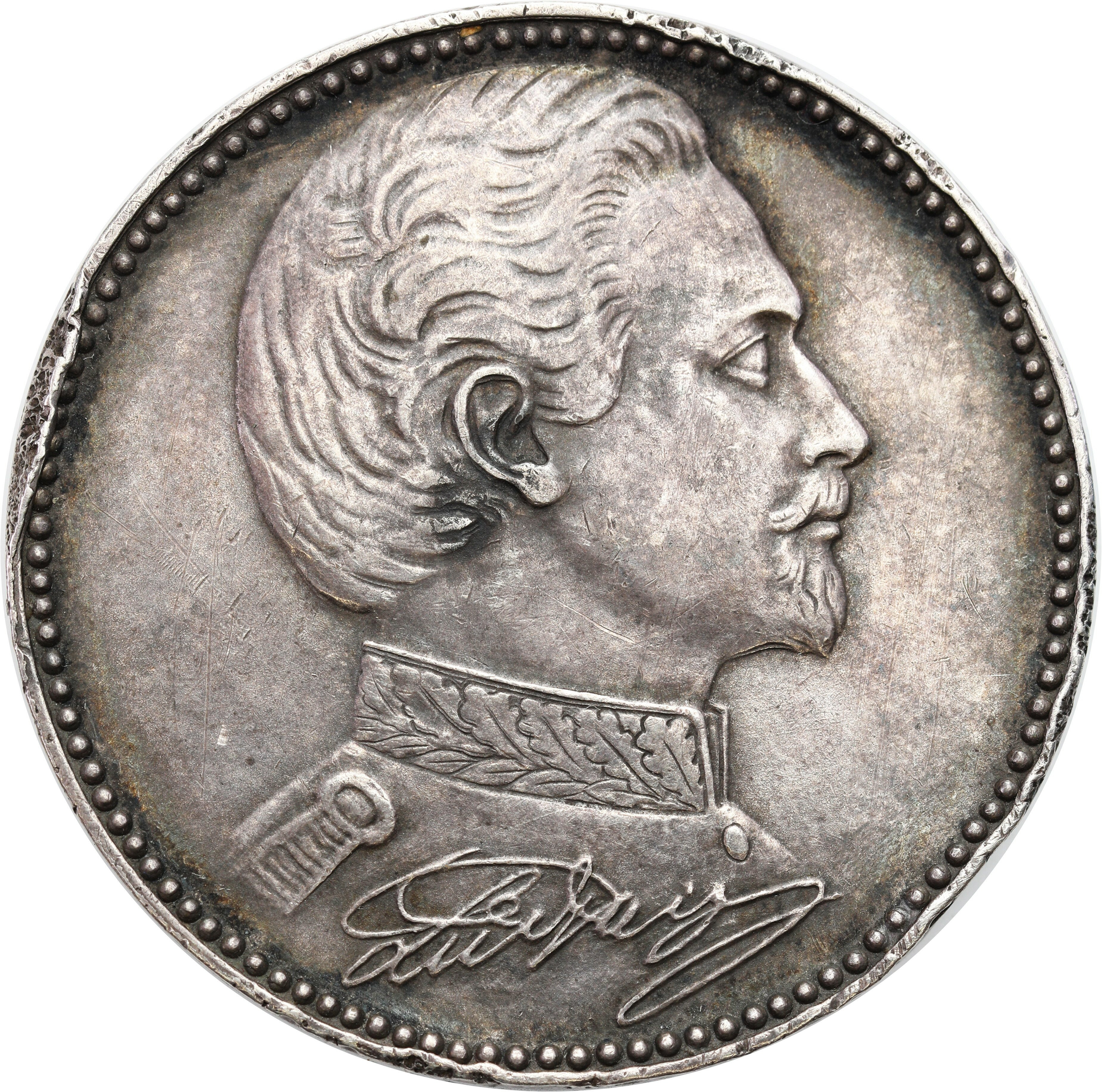 Niemcy, Bayern Ludwig II (1864-1886). Medal bez daty ku czci króla i zamku Neuschwanstein