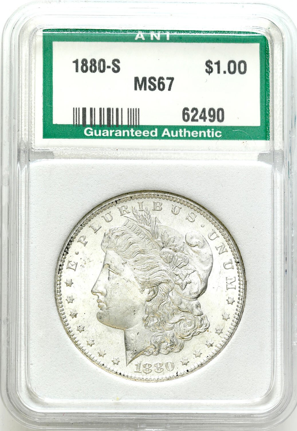 USA. Dolar 1880 S, San Francisco ANT MS67 - PIĘKNA