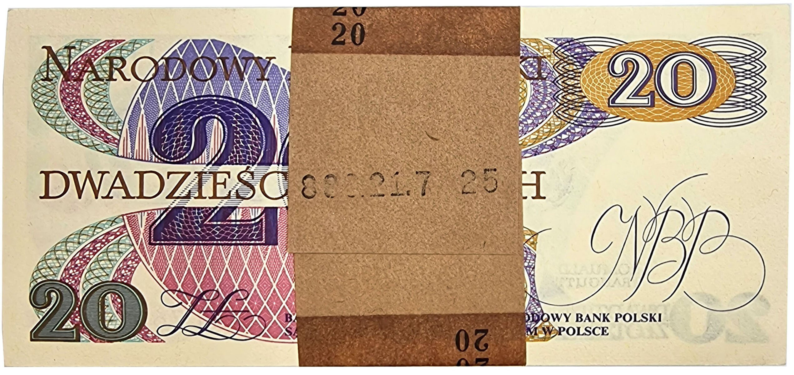 PRL. 20 złotych 1982 seria AM – PACZKA BANKOWA