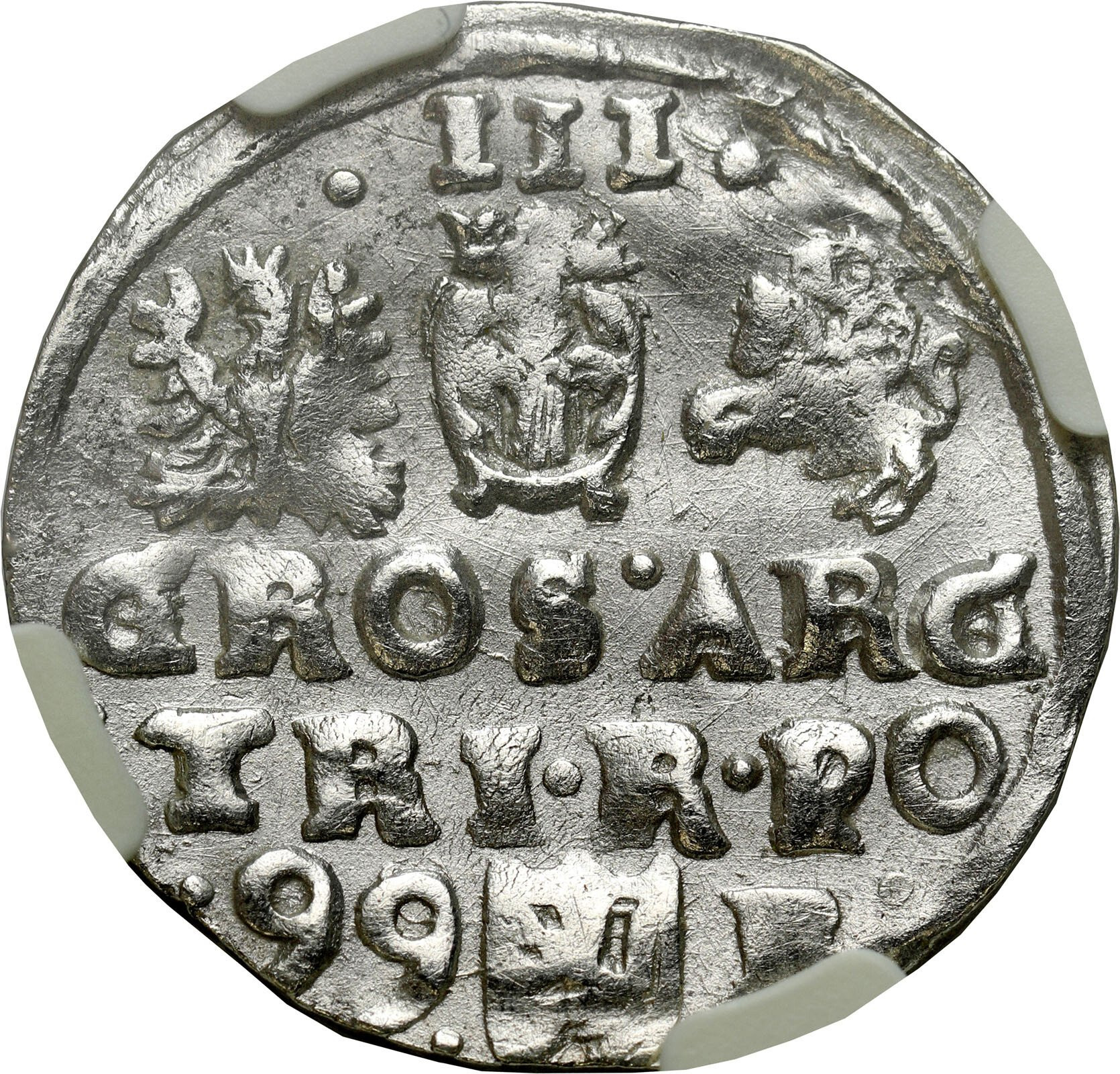 Zygmunt lll Waza. Trojak (3 grosze) 1599, Bydgoszcz NGC MS62
