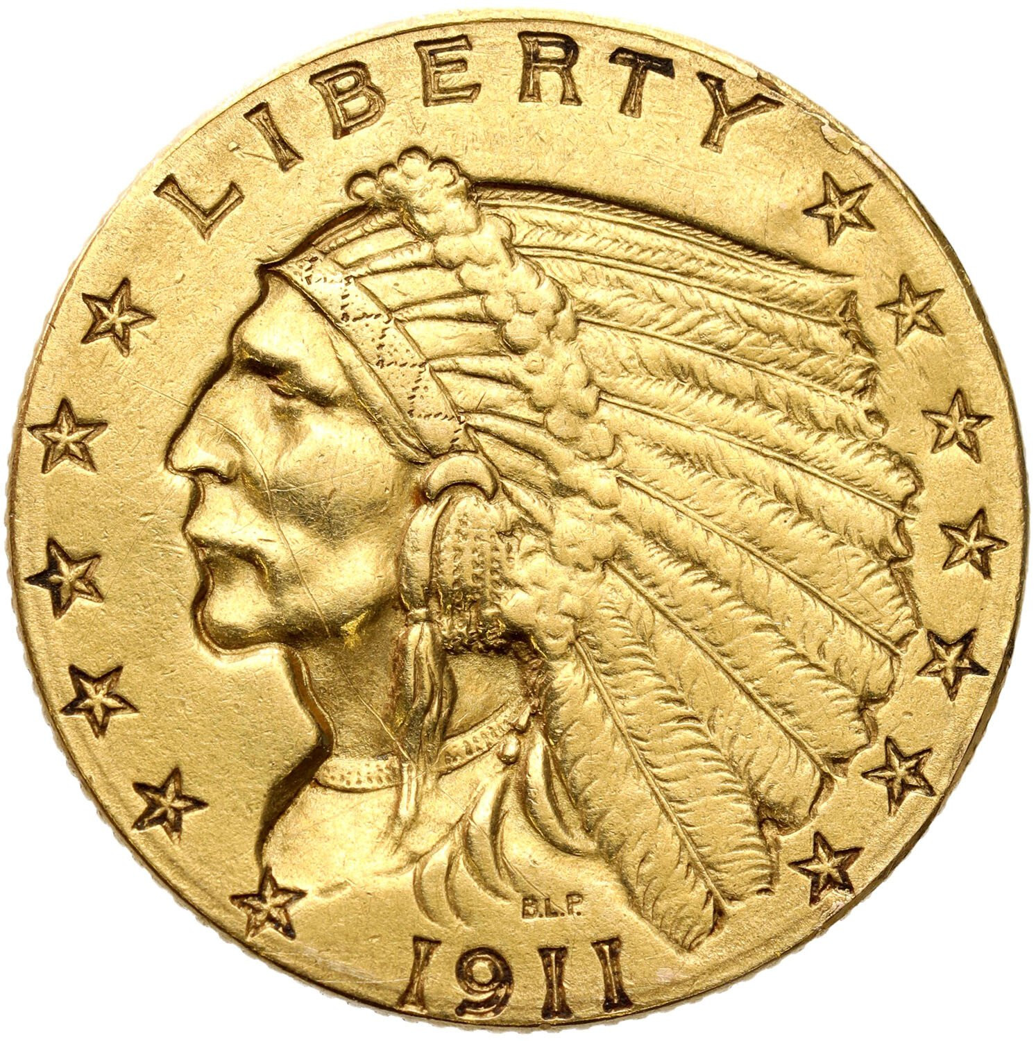 USA. 2 1/2 dolara 1911 Indianin, Filadelfia