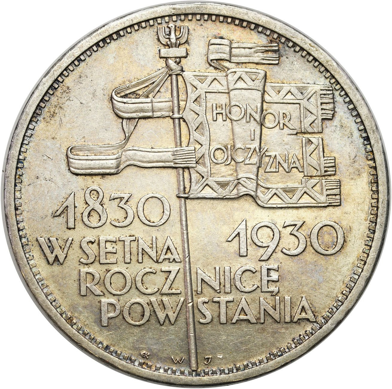II RP. 5 złotych 1930 Sztandar - PIĘKNY
