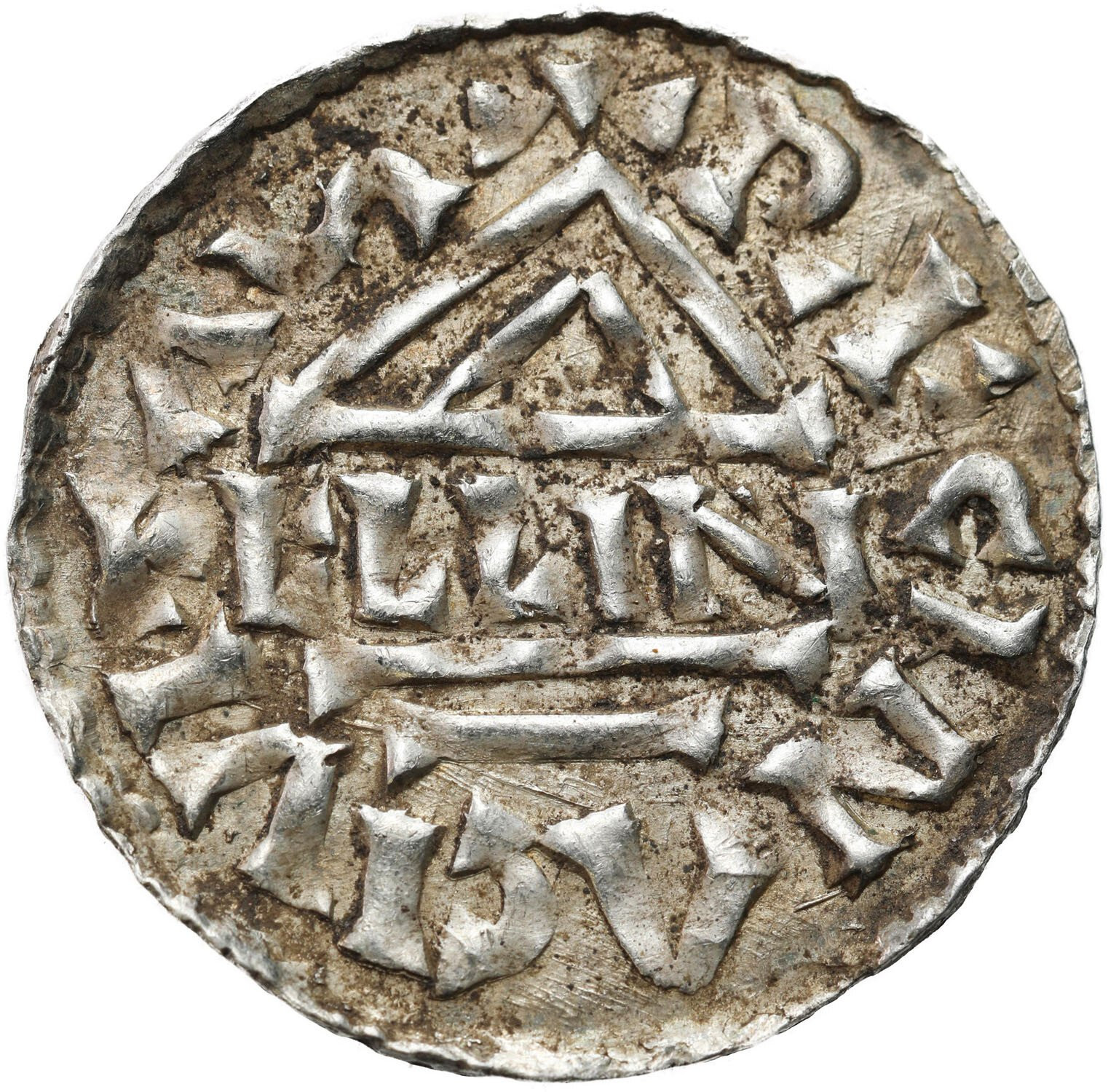 Niemcy, Bawaria, Ratyzbona. Henryk II Kłótnik II - drugie panowanie (985–995). Denar