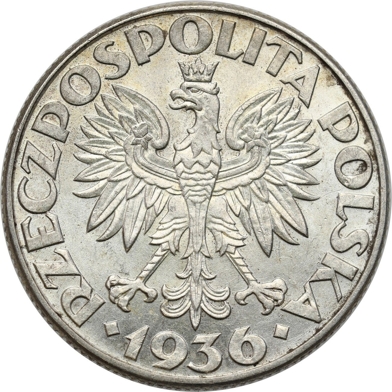 II RP. 2 złote 1936 Żaglowiec – PIĘKNE