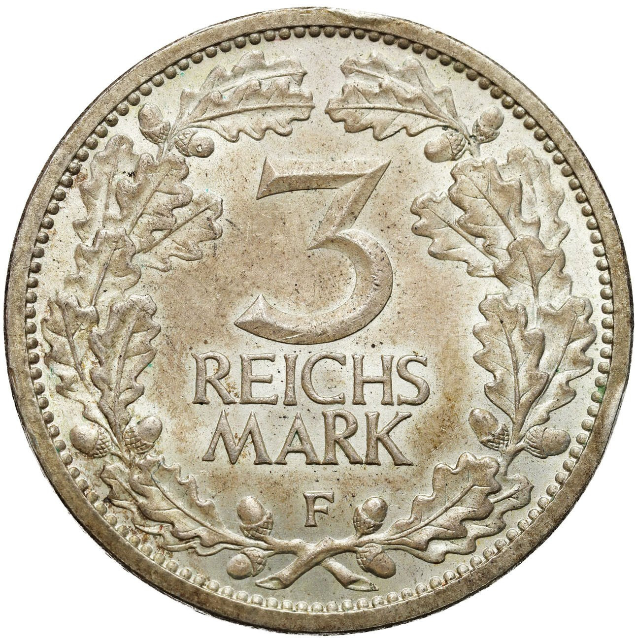 Niemcy, Weimar. 3 marki 1931 F, Stuttgart - RZADKIE