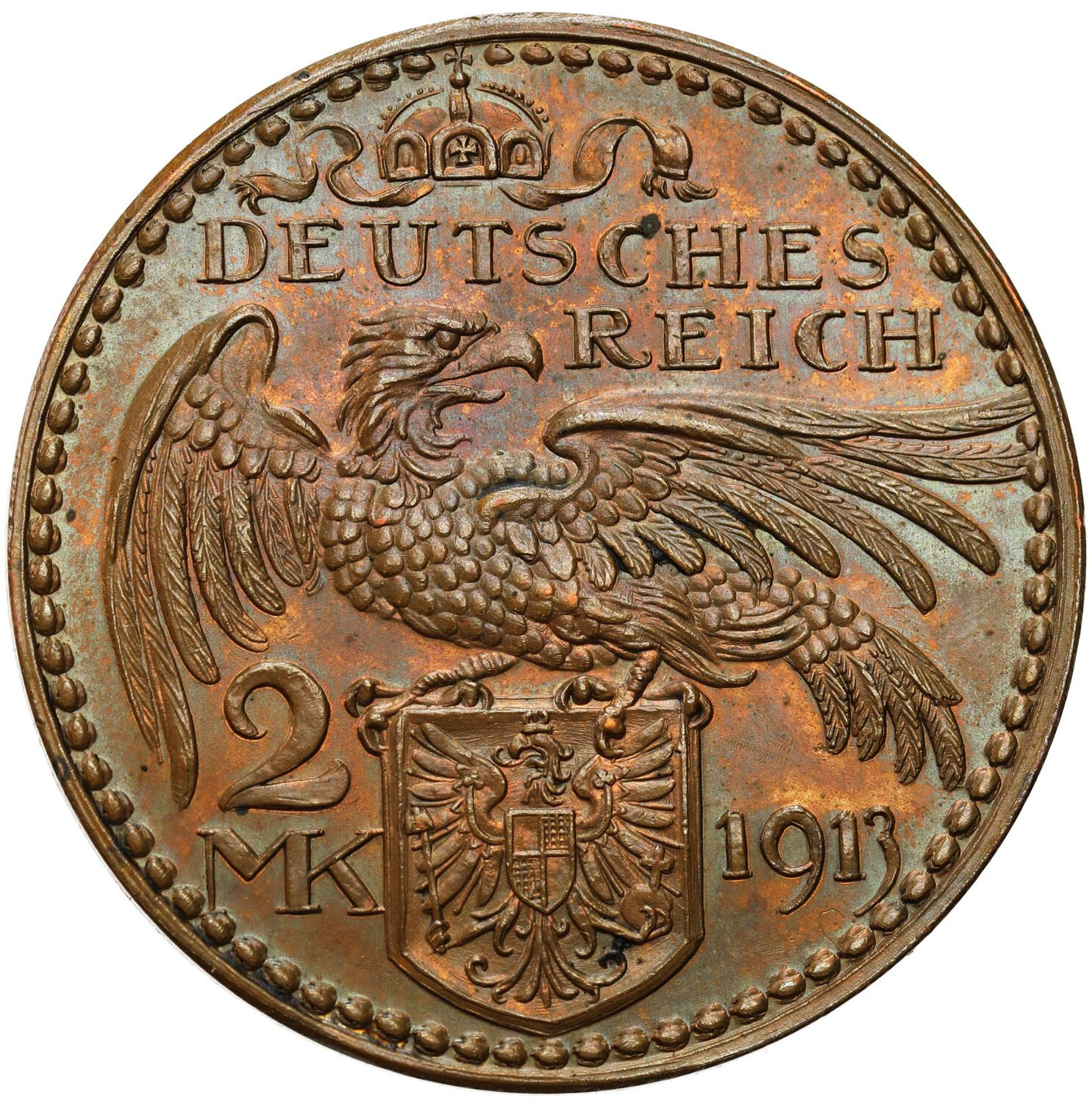 Niemcy. Bawaria. Ludwik III (1913–1918). PRÓBA 2 marki 1913  - RZADKIE