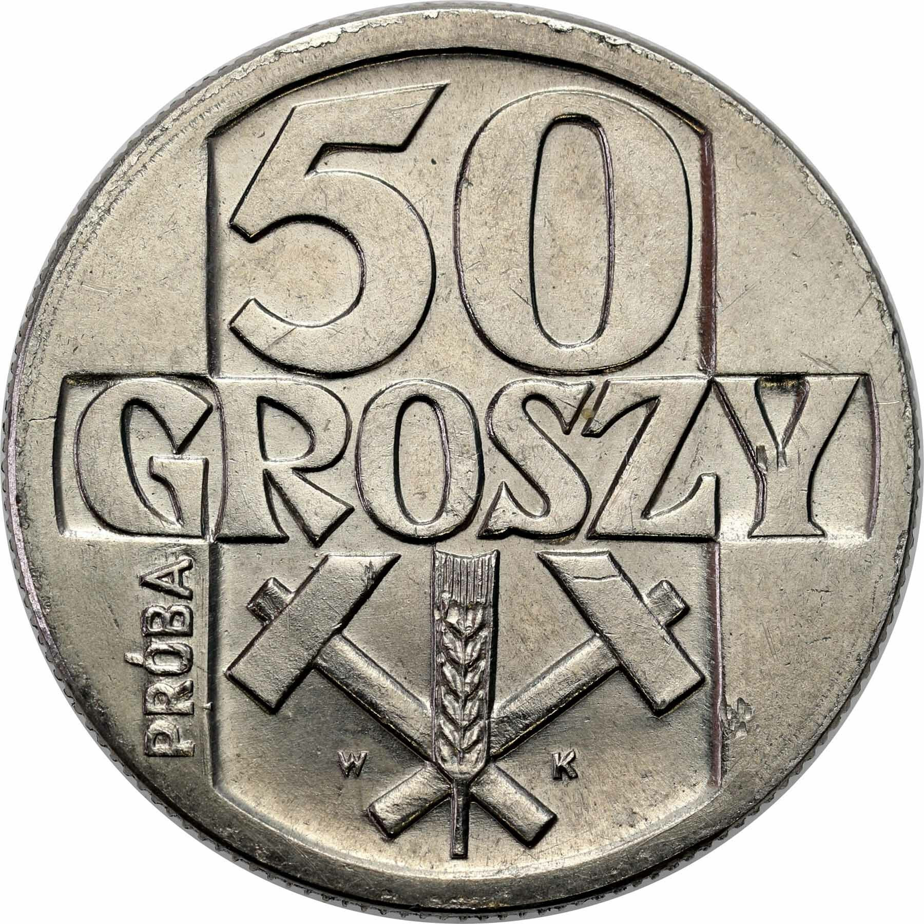 PRL. PRÓBA Nikiel 50 groszy 1958