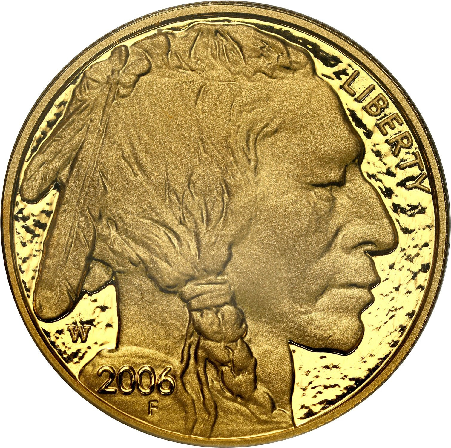 USA. Złote 50 dolarów 2006 Bizon (Buffalo) – LUSTRZANY 