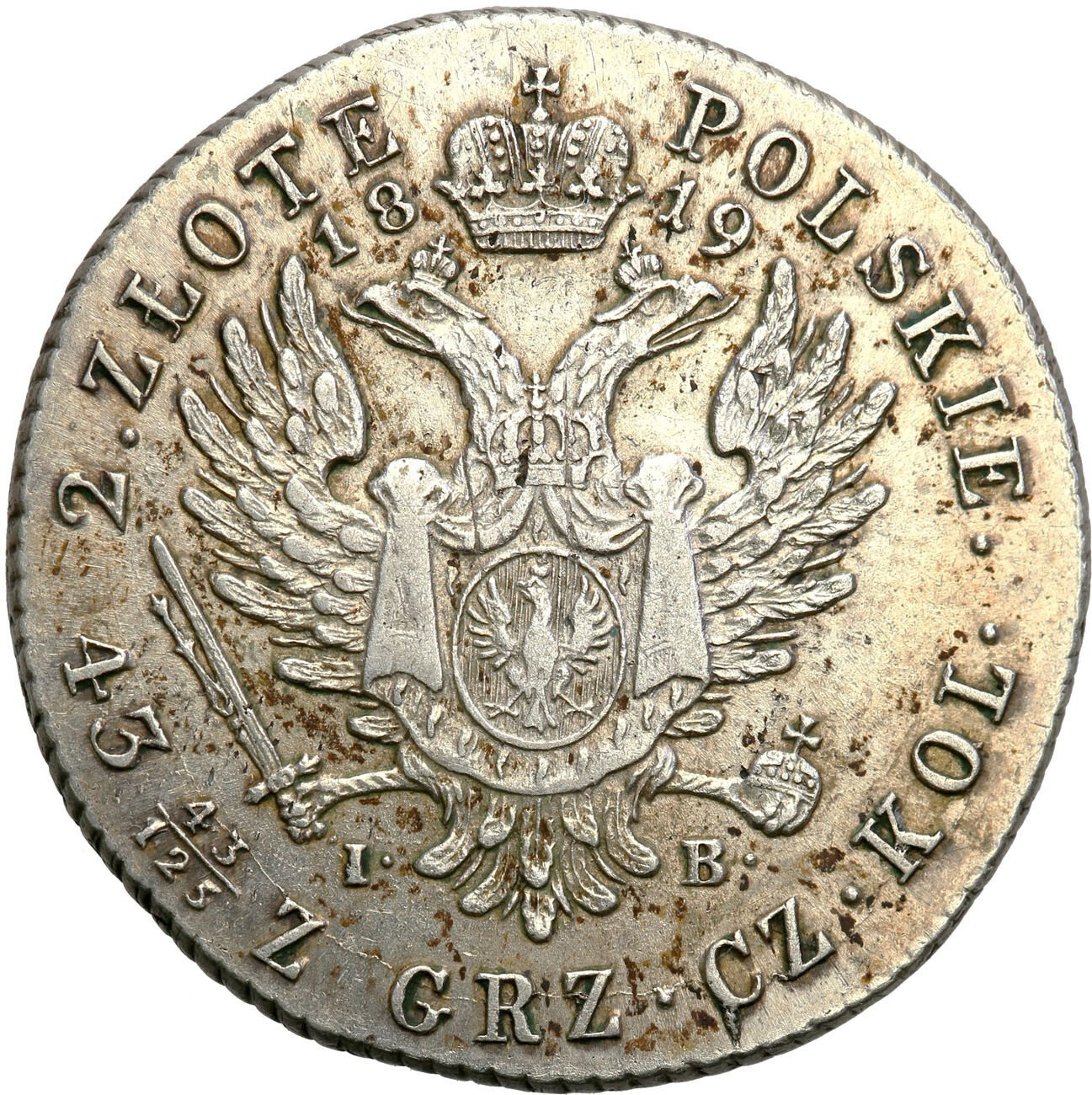 Królestwo Polskie. Aleksander I. 2 złote 1819 IB, Warszawa