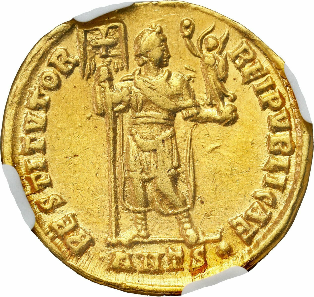 Cesarstwo Rzymskie. Walentynian I (364-375). Solidus 364-367, Antiochia NGC Ch 5/5 2/5