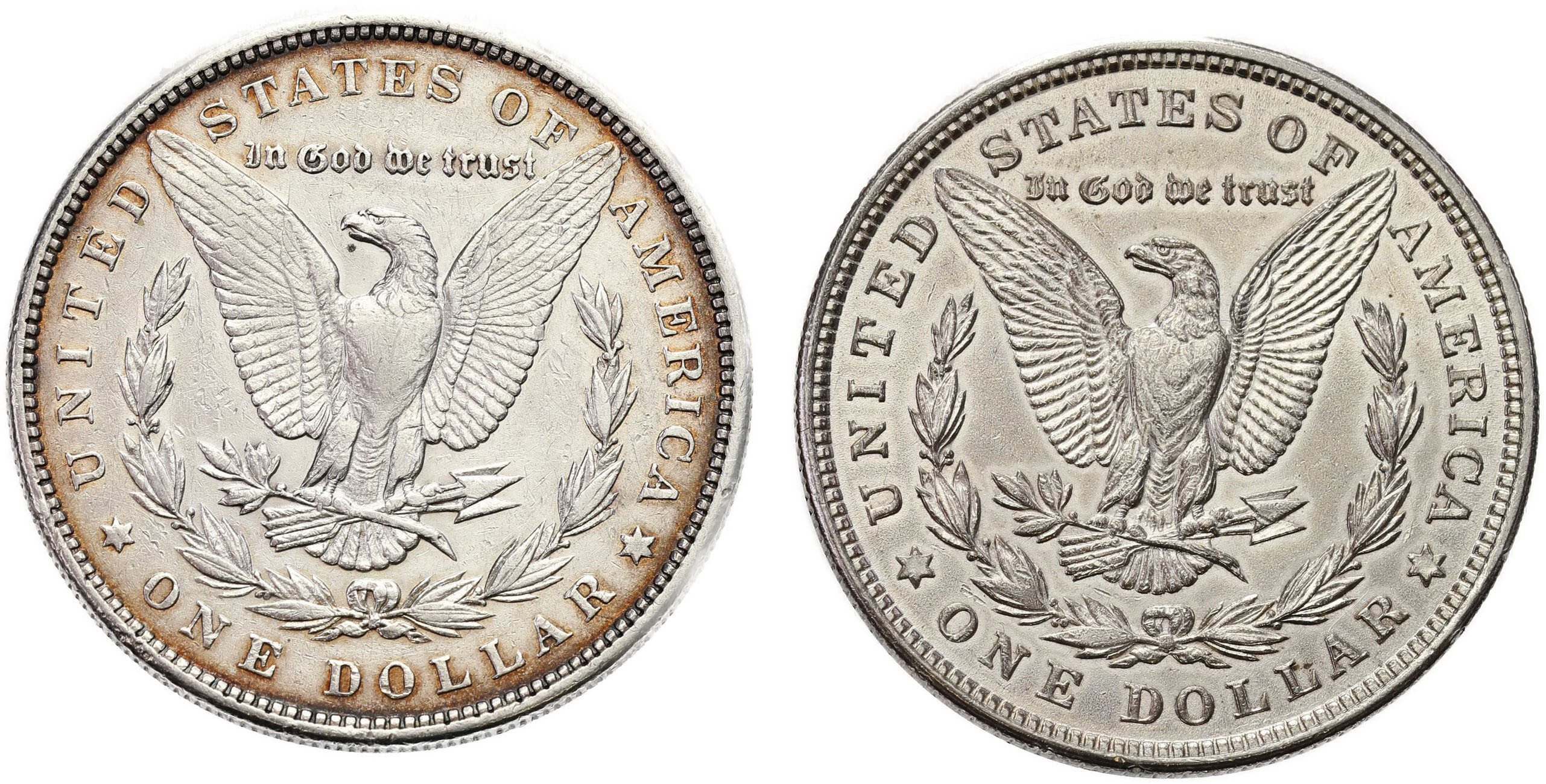 USA, Liberty 1 Dolar 1884 + 1921 Filadelfia – zestaw 2 sztuk