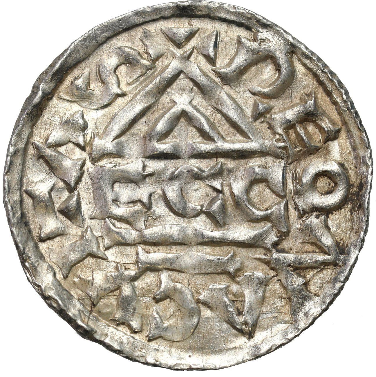Niemcy, Bawaria, Ratyzbona. Henryk II Kłótnik II - drugie panowanie (985–995). Denar - PIĘKNY