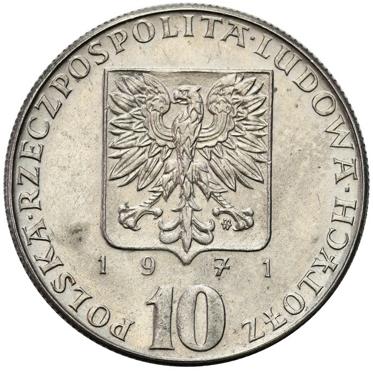 PRL. PRÓBA Nikiel 10 złotych 1971 – FAO