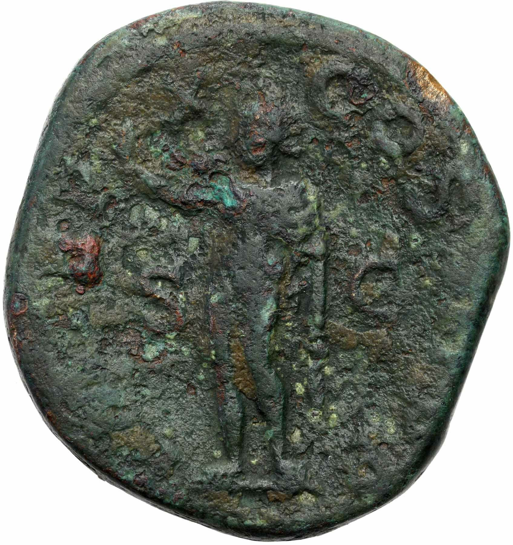 Cesarstwo Rzymskie. Aleksander Sewer (222-235 AD) Sestertius Rzym