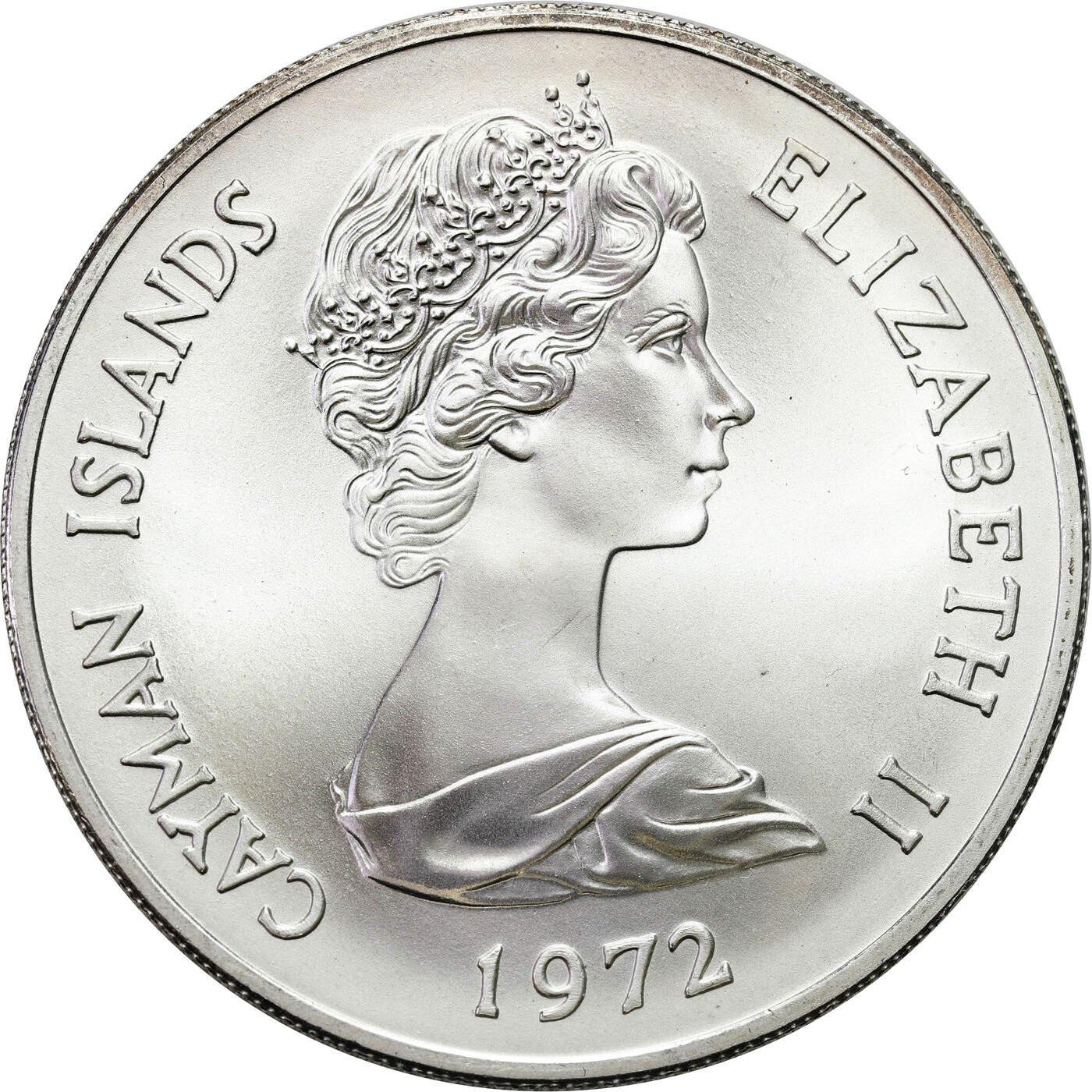 Kajmany. Elżbieta II (1972 - 2021). 25 dolarów 1972