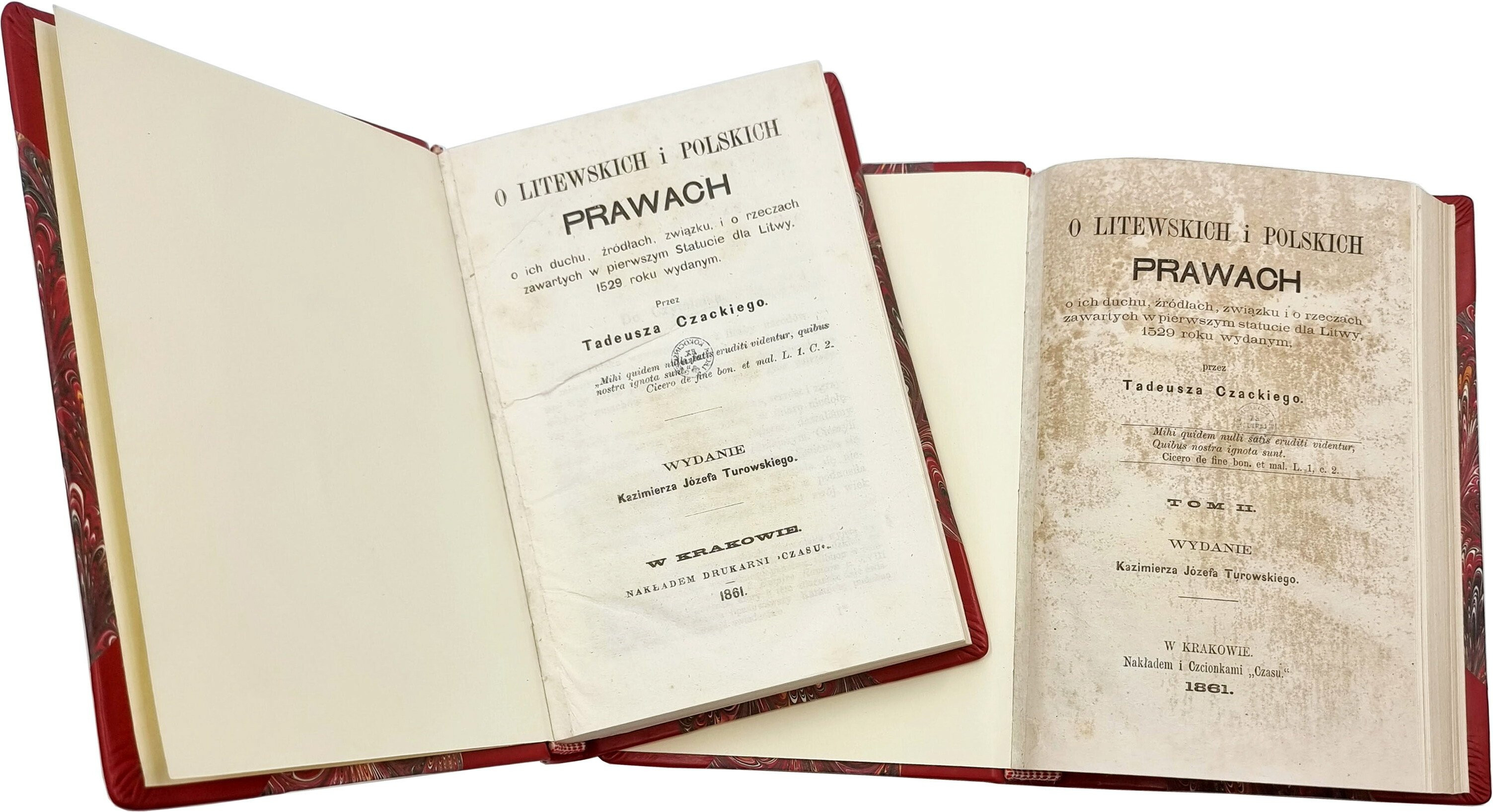 Czacki Tadeusz, „O litewskich i polskich prawach” tom I i II, 1861 r. – KOMPLET