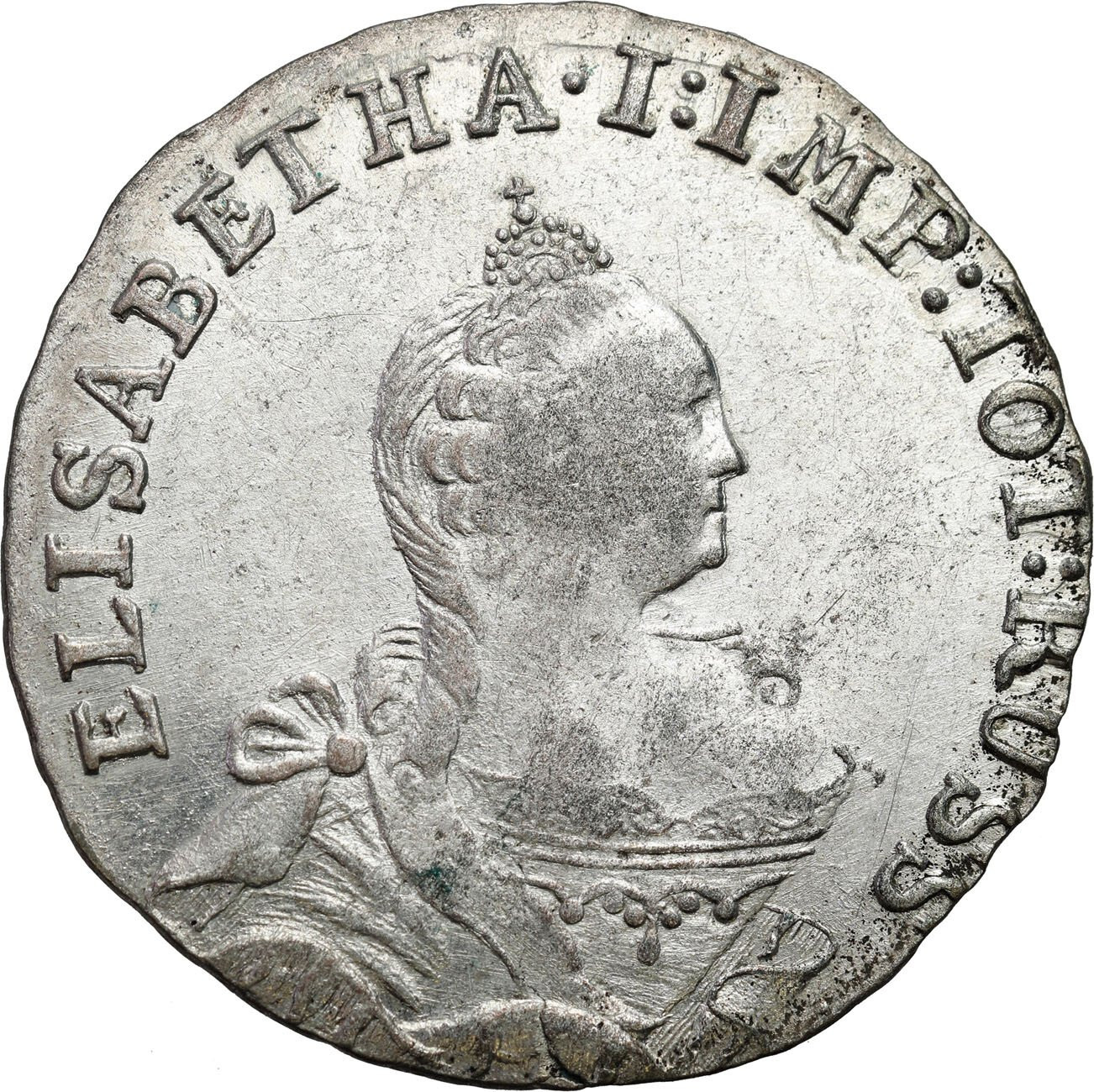 Rosja. Elżbieta. Szóstak (6 groszy) 1761, Królewiec - PIĘKNY 