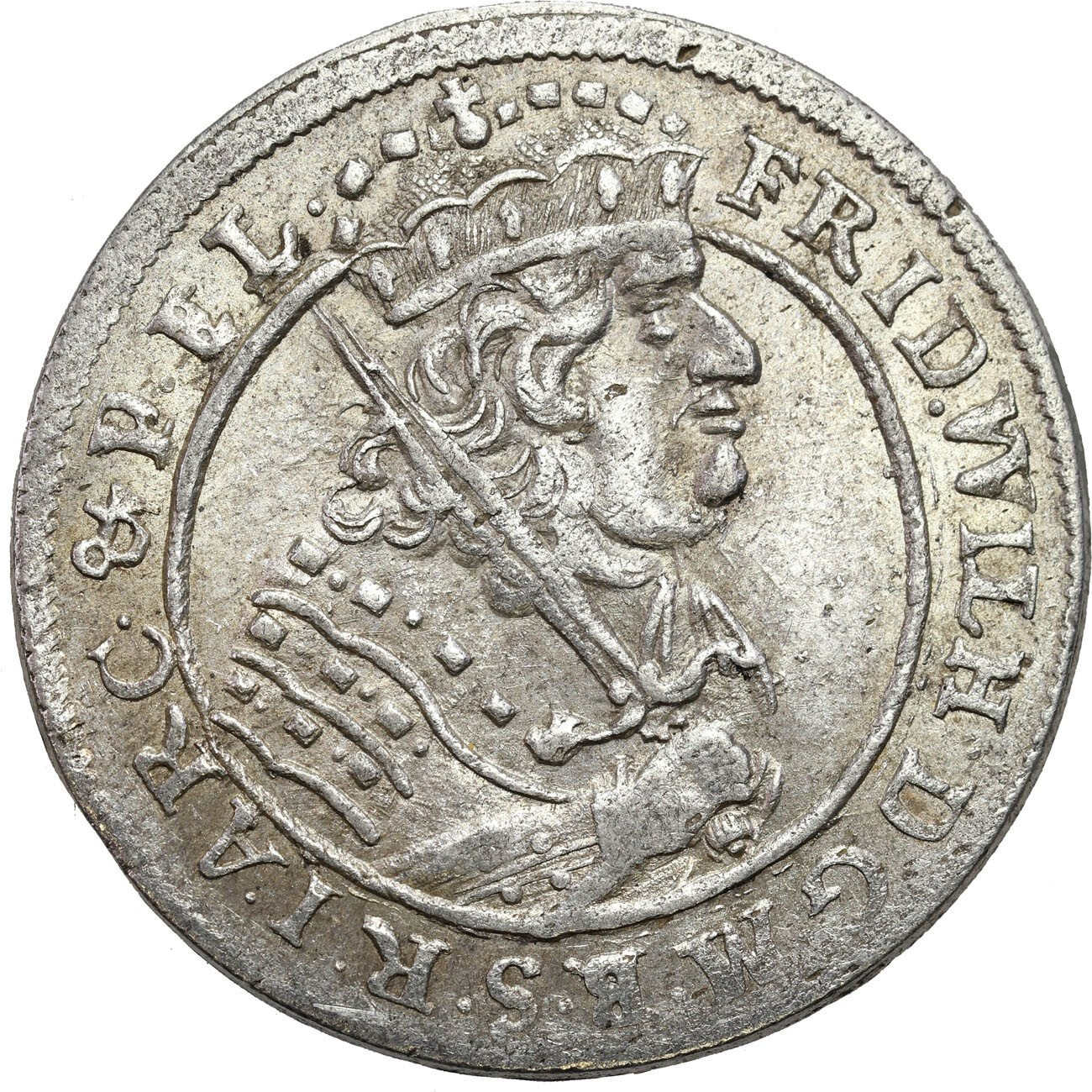 Niemcy, Prusy. Fryderyk Wilhelm. Ort (18 groszy) 1685 HS, Królewiec – ŁADNY