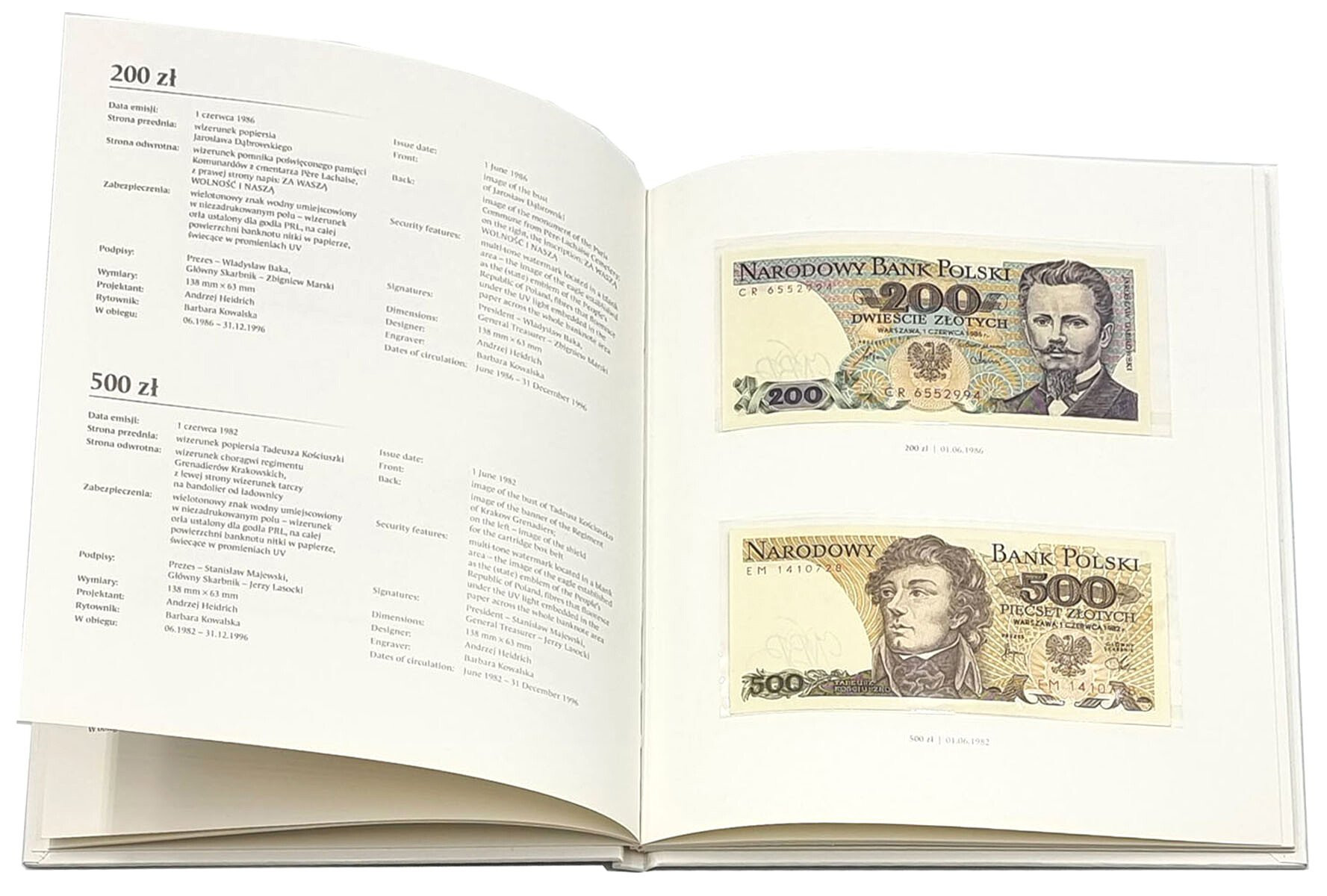 NBP. Polskie banknoty obiegowe 1975-1996 - KOMPLET