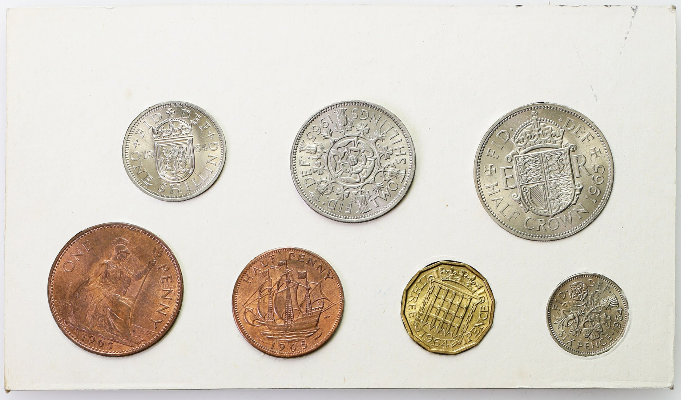 Wielka Brytania, zestaw 7 monet