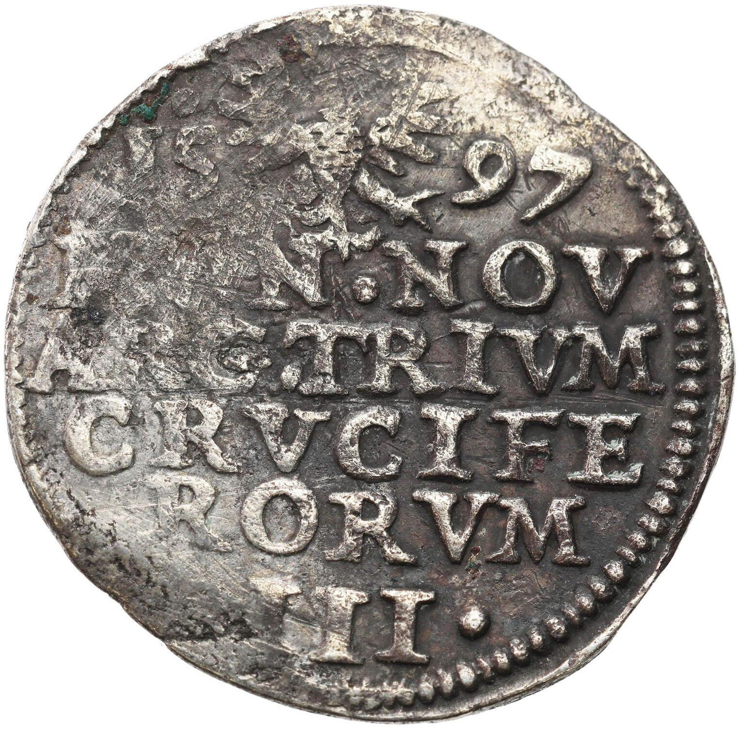 Śląsk, Księstwo Cieszyńskie. Adam Wacław (1579-1617). Trojak 1597, Cieszyn - RZADKOŚĆ
