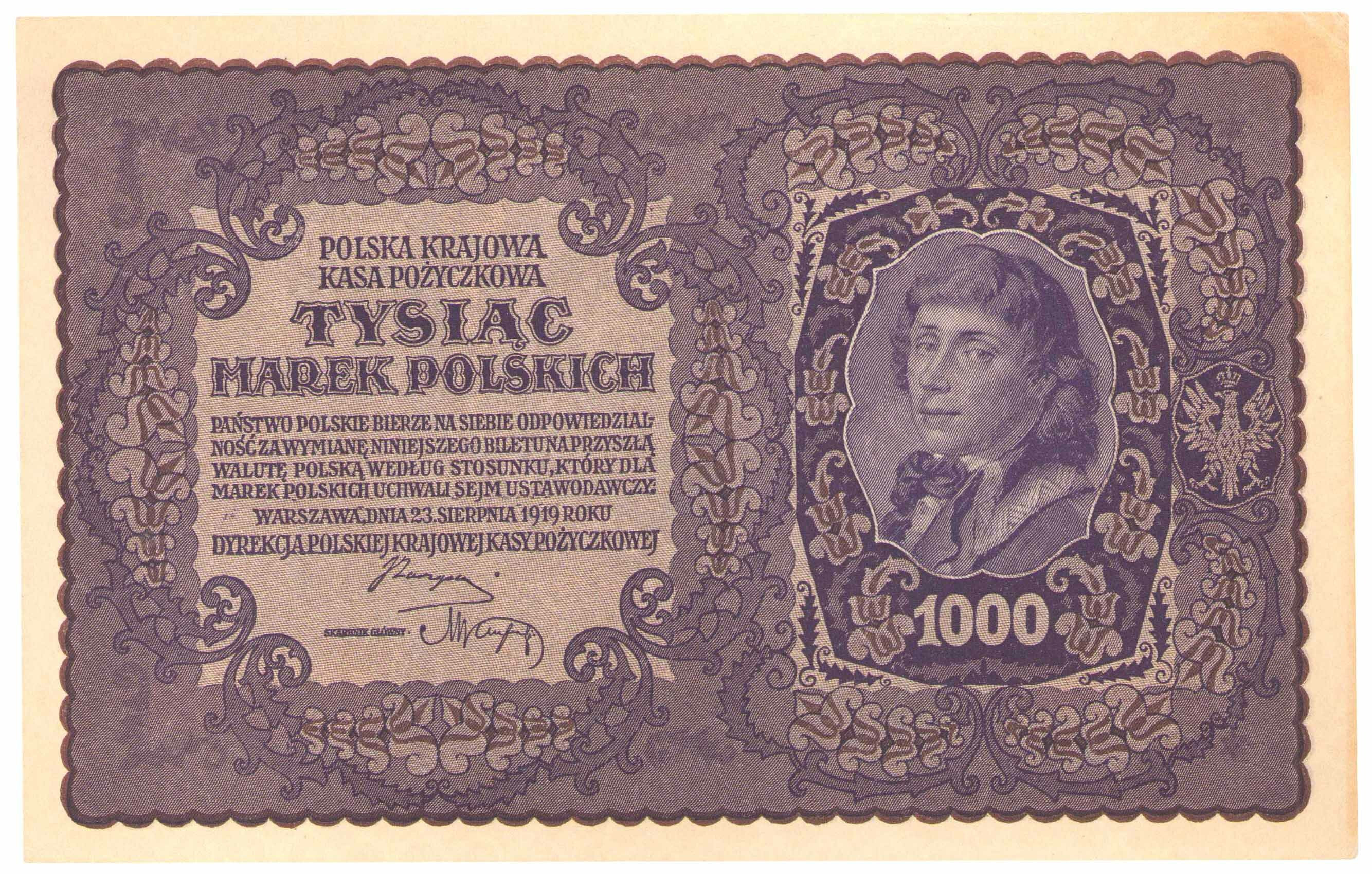 1.000 marek polskich 1919 seria I-CL