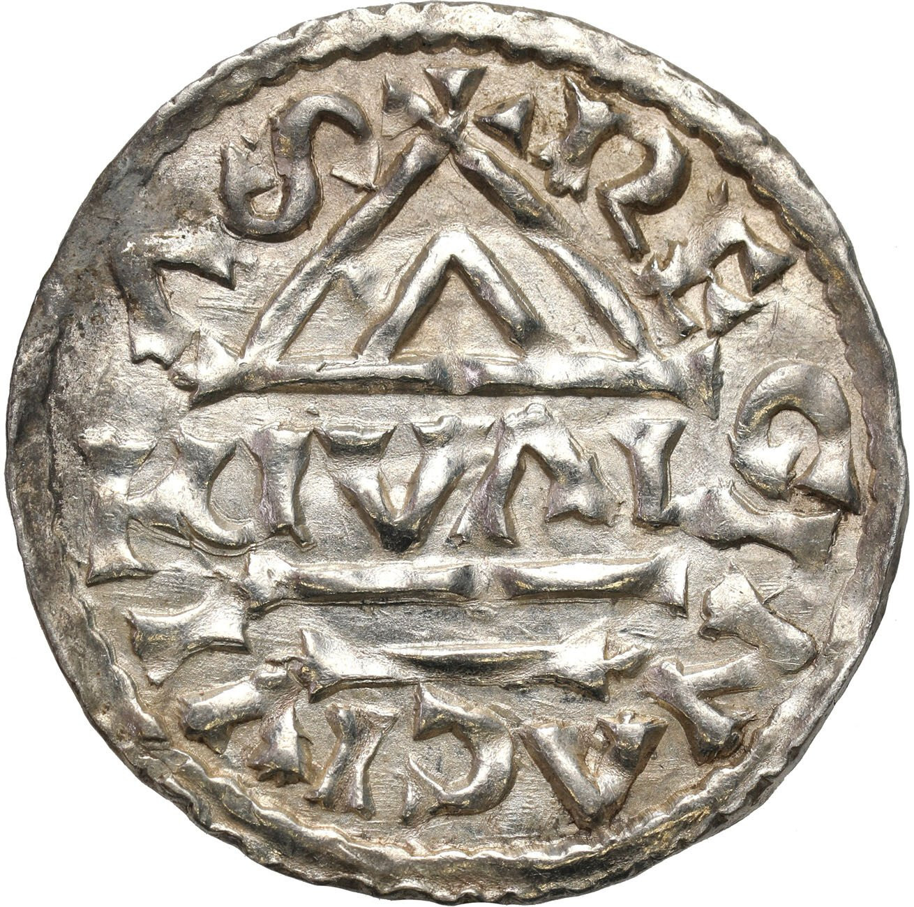 Niemcy, Bawaria, Ratyzbona. Henryk II Kłótnik II - drugie panowanie (985–995). Denar - PIĘKNY