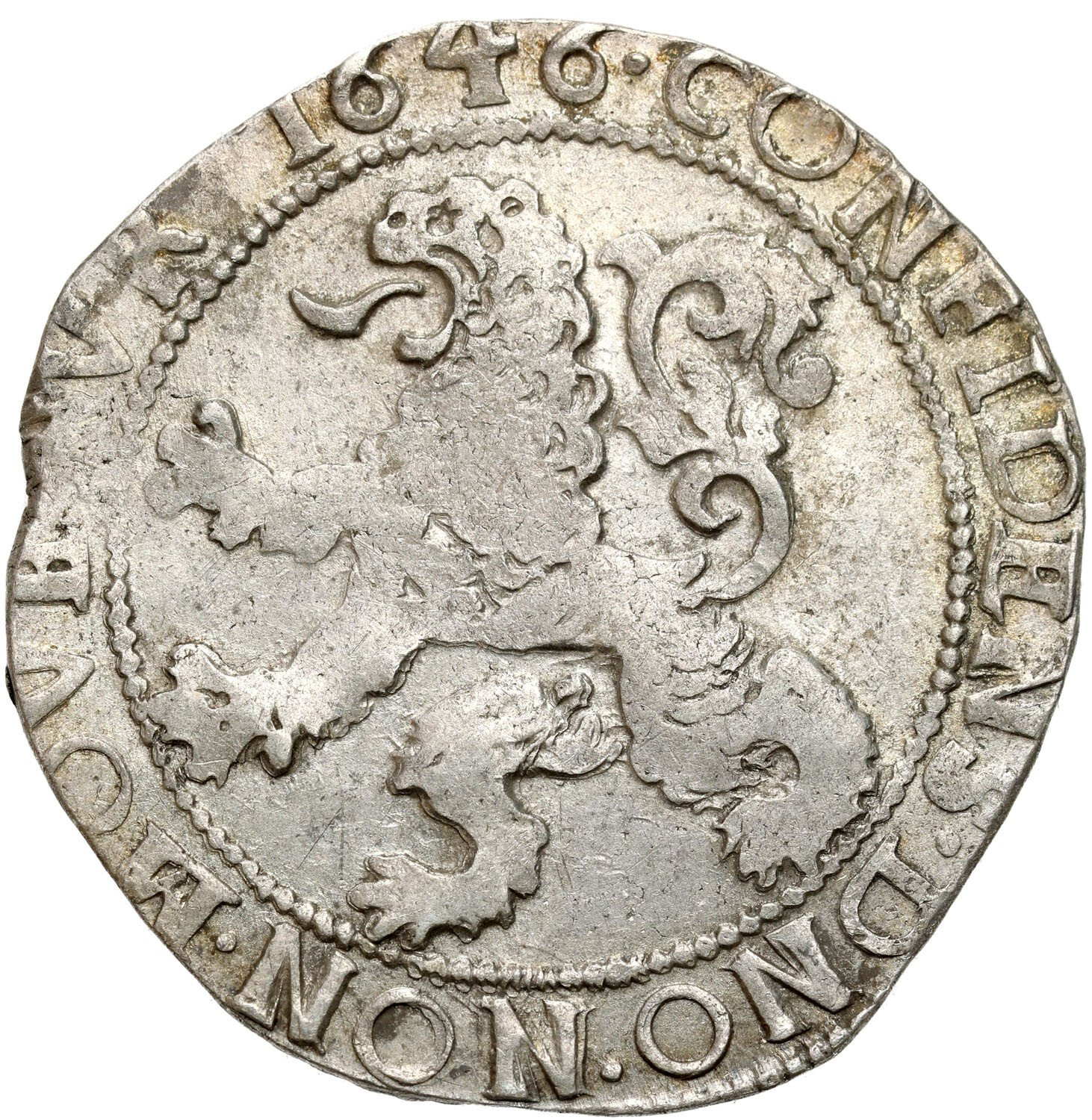 Niderlandy, Geldria, półtalar lewkowy 1646 - ŁADNY