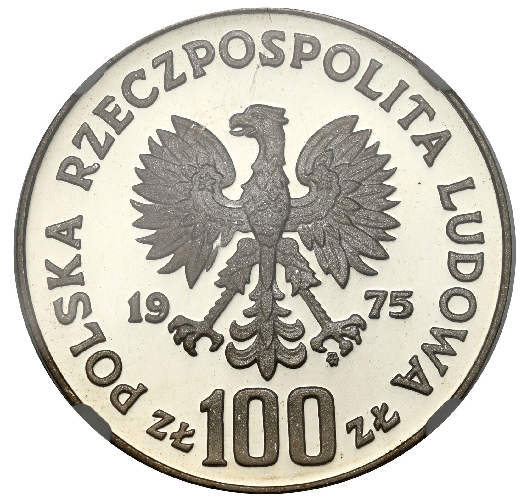 PRL. 100 złotych 1975 Modrzejewska NGC PF68 ULTRA CAMEO