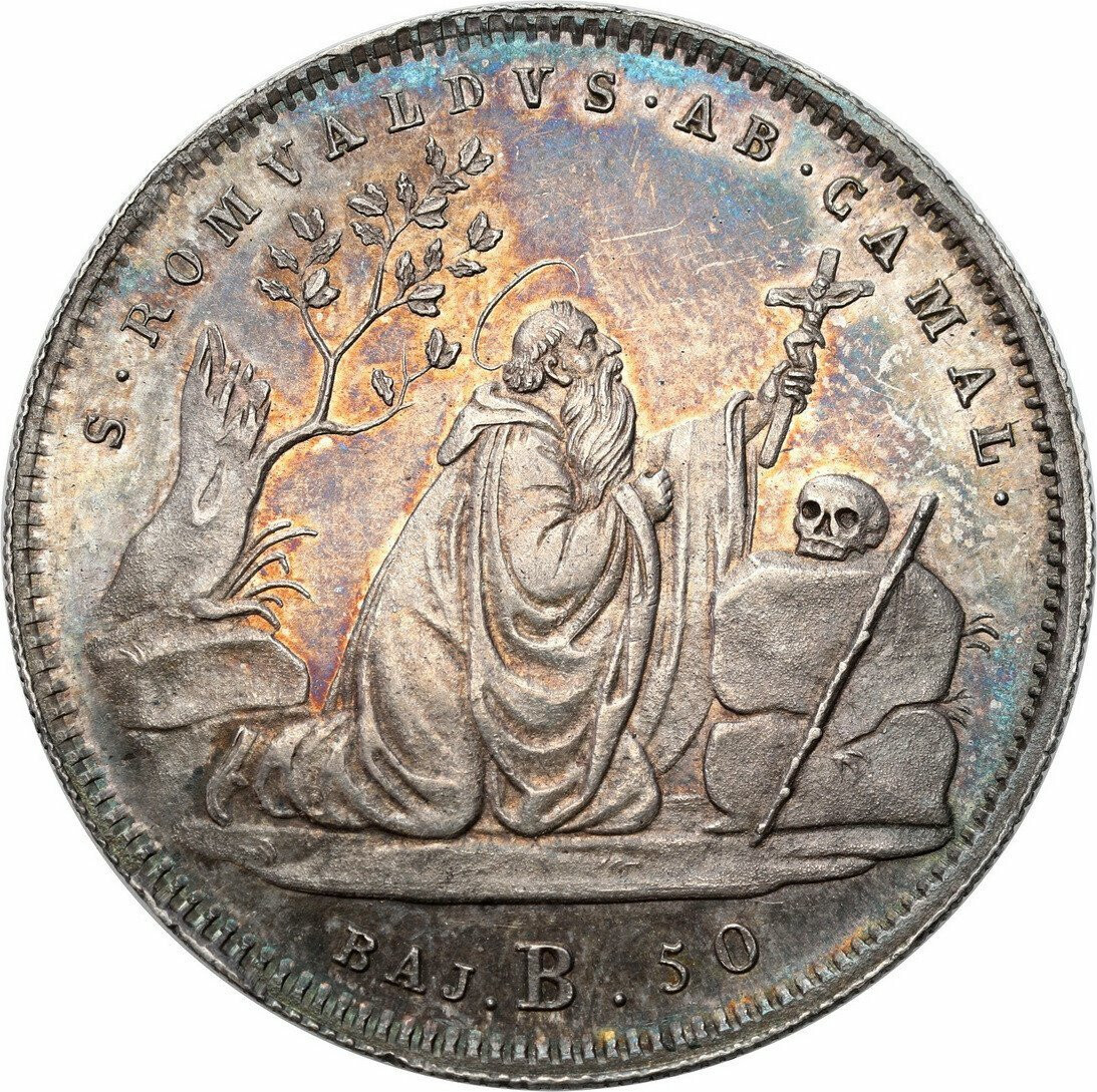 Włochy, Watykan. Gregorio XVI (1831-1846). 50 Baiocchi 1832 B, Bologna 1832 – BARDZO ŁADNE