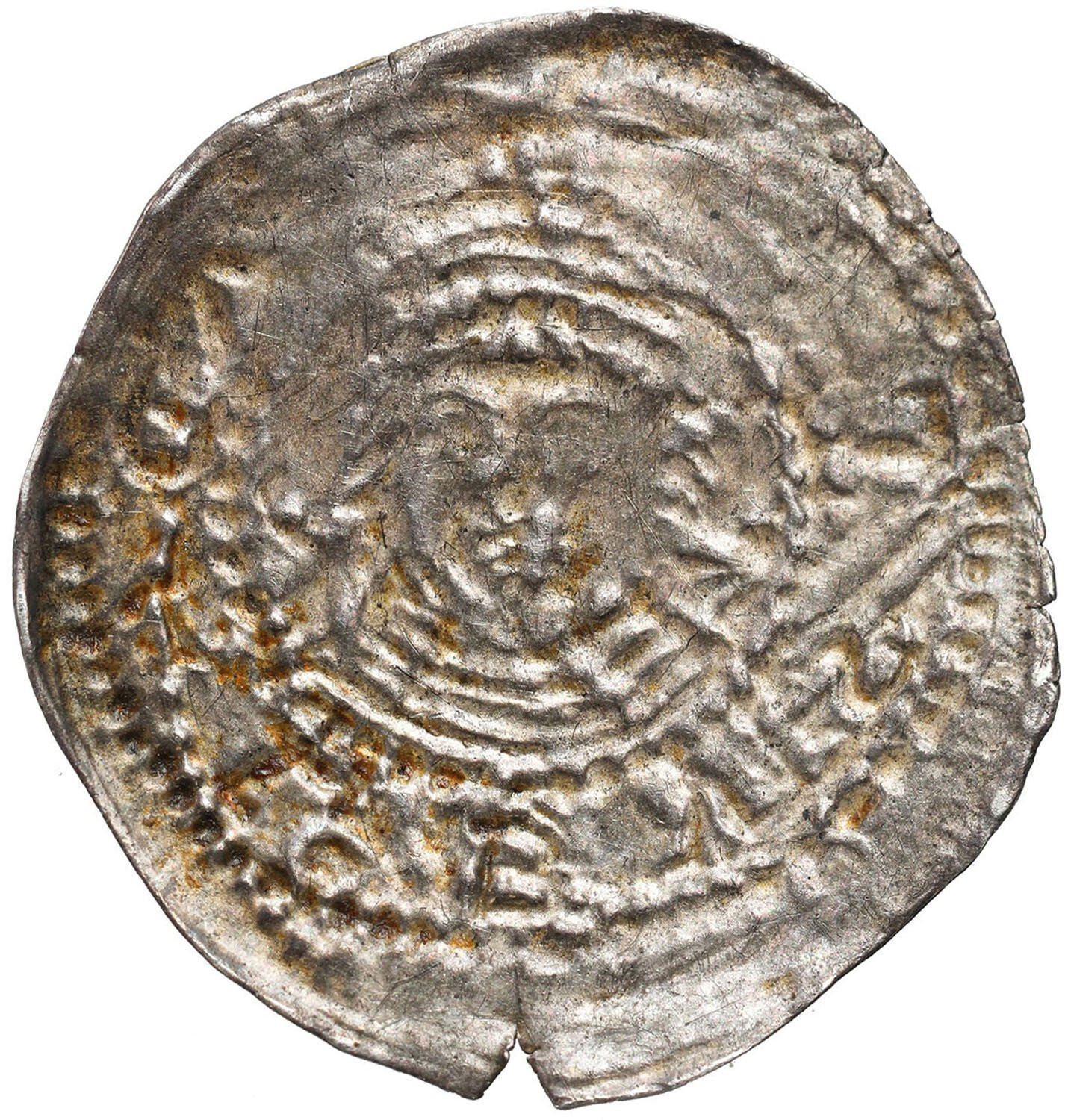 Wielkopolska, Przemysł I (1247-1257) i Bolesław Pobożny (1239-1279). Denar brakteatowy 1239-1249, Gniezno - RZADKOŚĆ