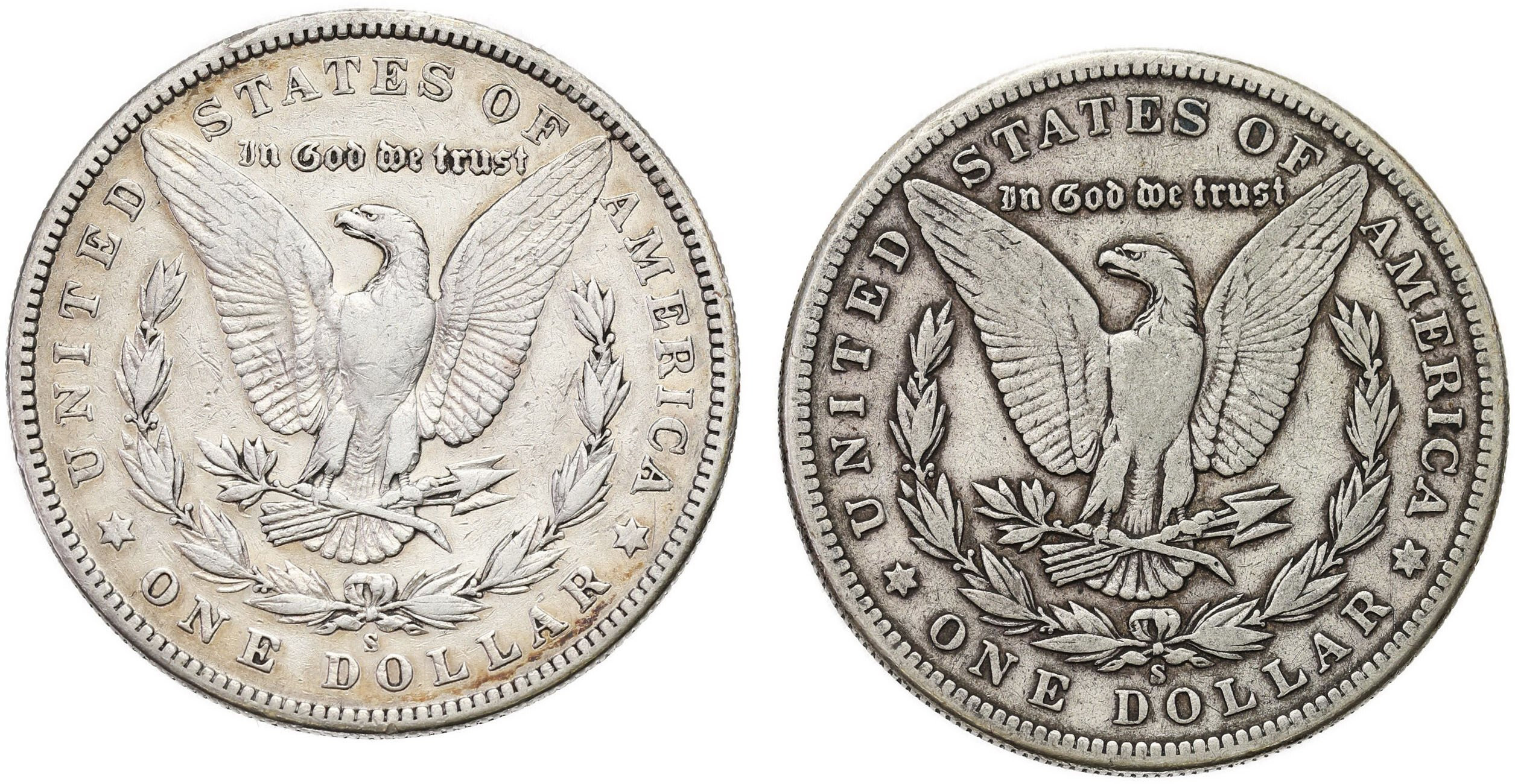 USA, Liberty 1 Dolar 1901 San Francisco + 1900 Filadelfia – zestaw 2 sztuk