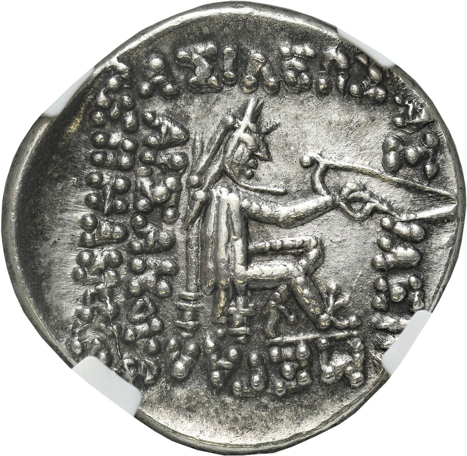 Antyk. Partia. Mitrydates II 121-91 p.n.e. AR Drachma NGC AU