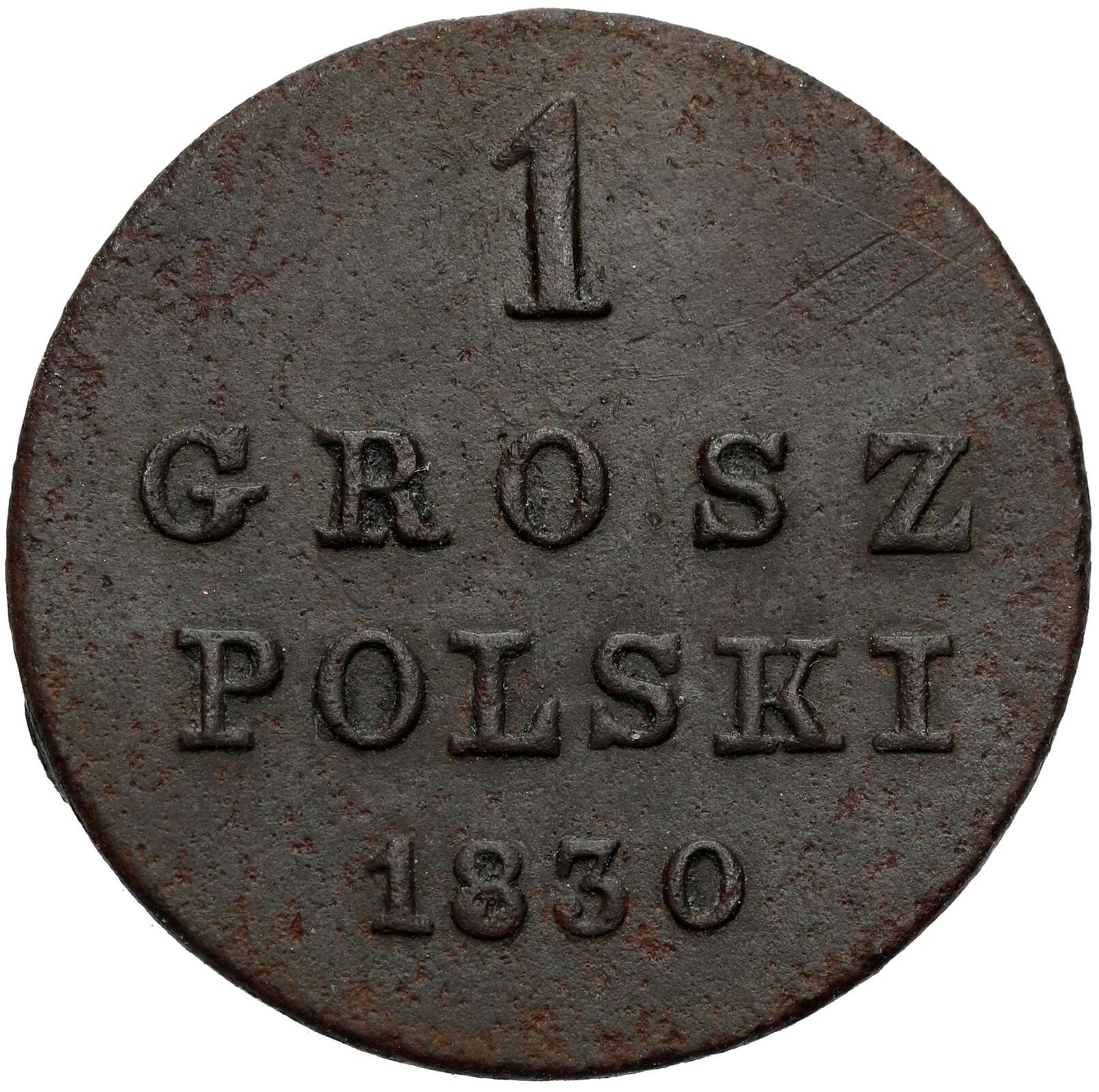 Polska XIX w./Rosja. Mikołaj I. 1 grosz polski 1830 FH, Warszawa