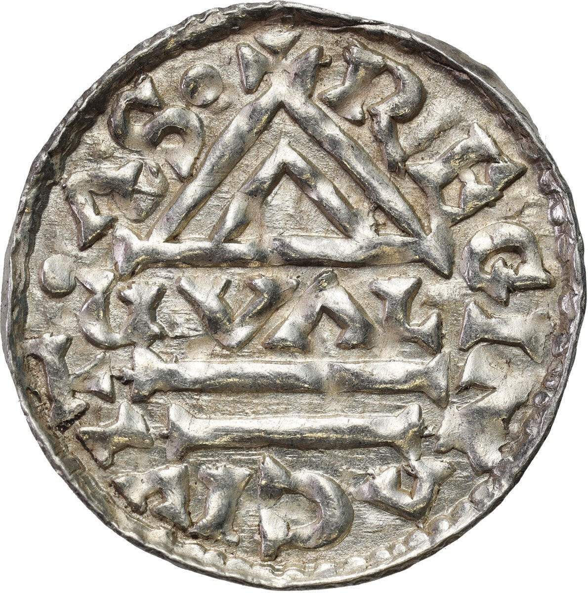 Niemcy, Bawaria, Ratyzbona. Henryk II Kłótnik II - drugie panowanie (985–995). Denar - PIĘKNY