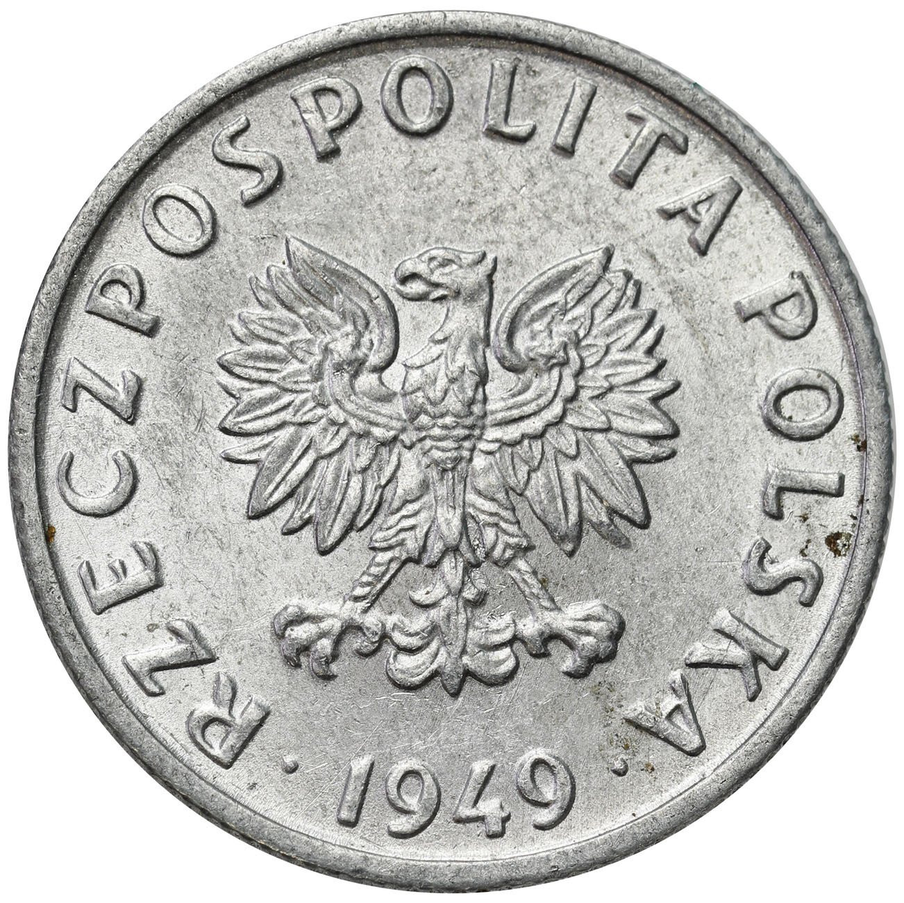 PRÓBA aluminium 5 groszy 1949 - NAKŁAD NIEZNANY