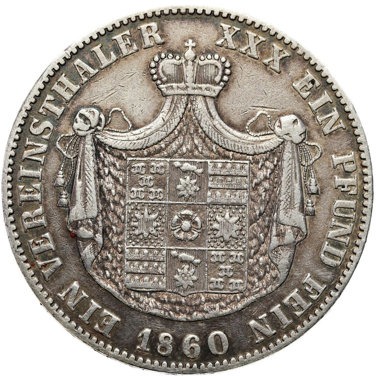 Niemcy, Lippe-Detmold. Talar 1860 A