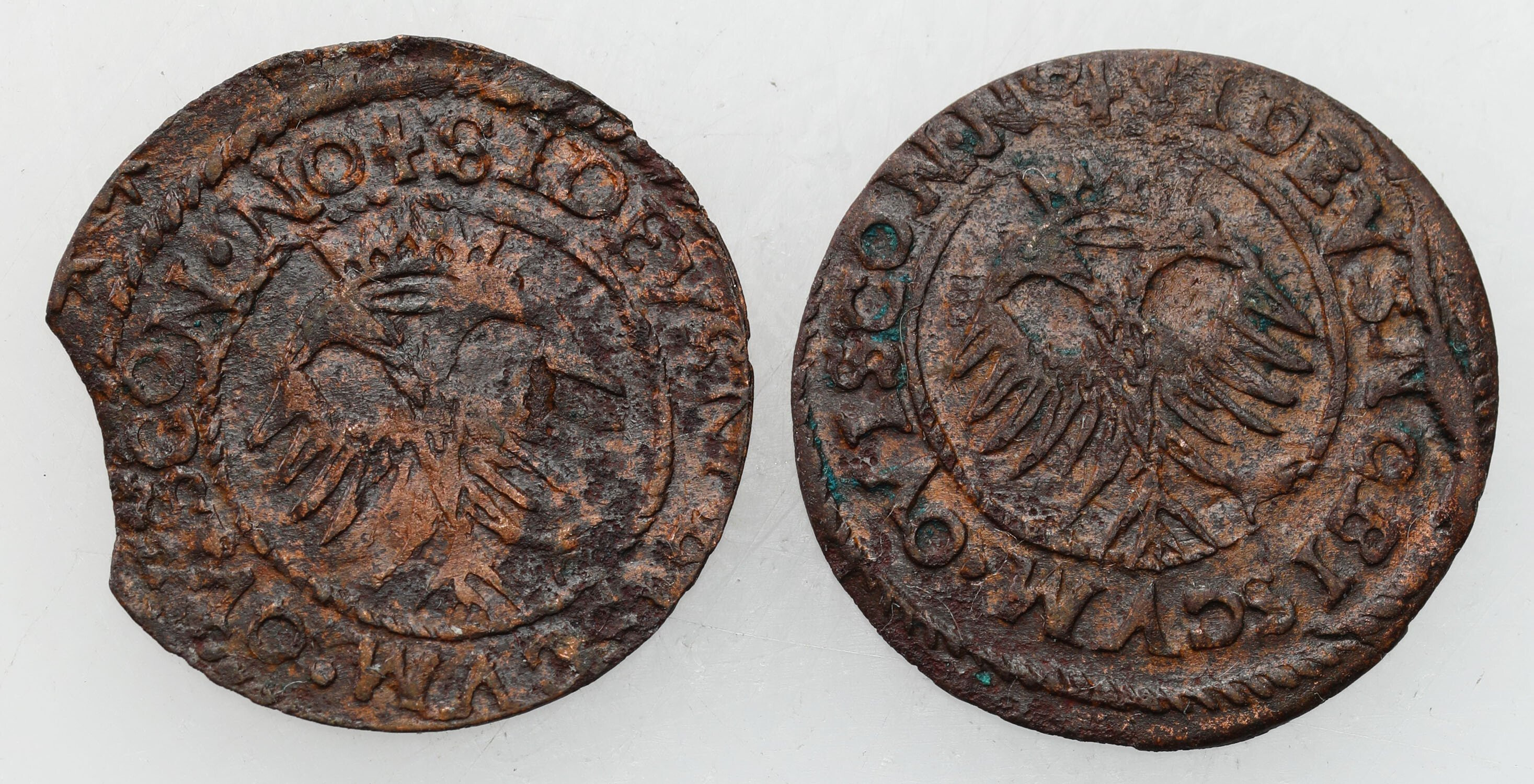 Rumunia, Hospodarstwo Wołowskie. Michał III Radu (1658–1659). Szeląg 1658 Suczawa, zestaw 2 sztuk