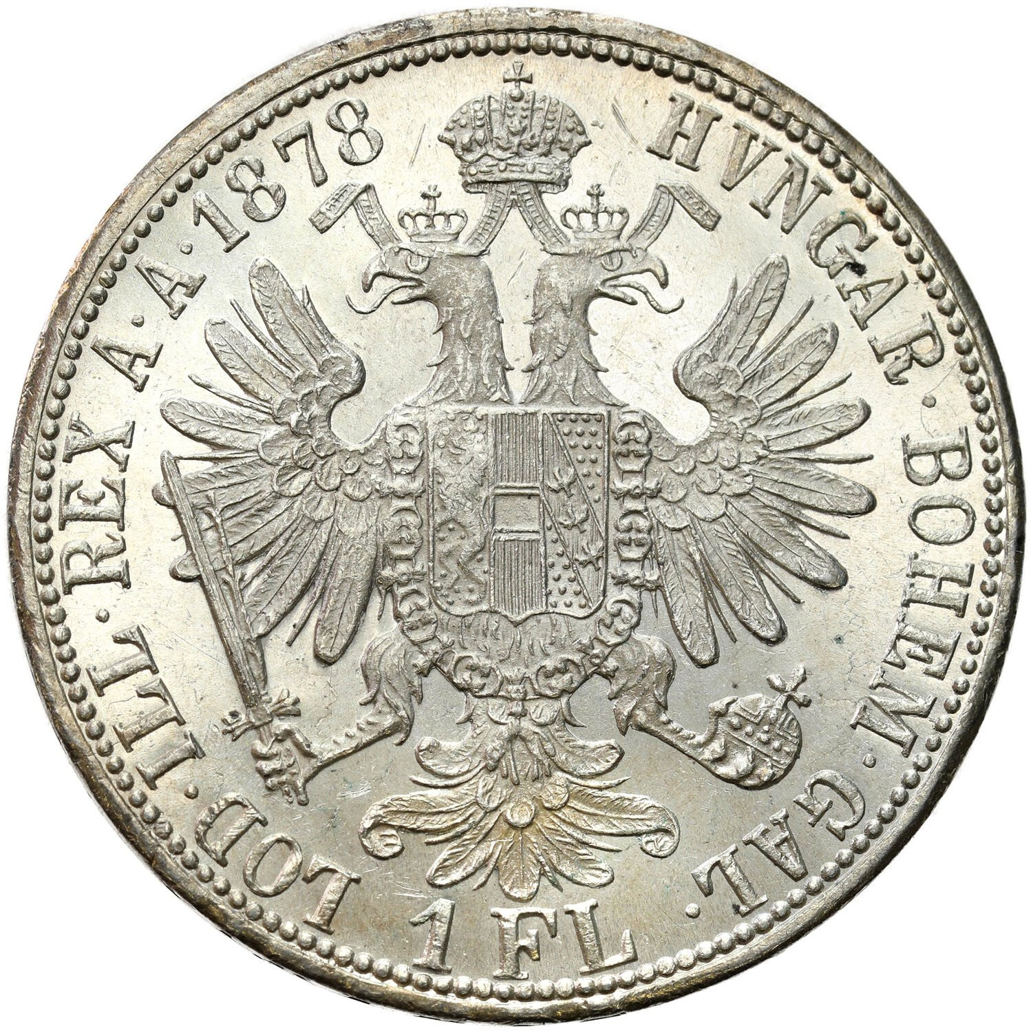 Austria. Franciszek Józef I (1848–1916). 1 floren 1878, Wiedeń